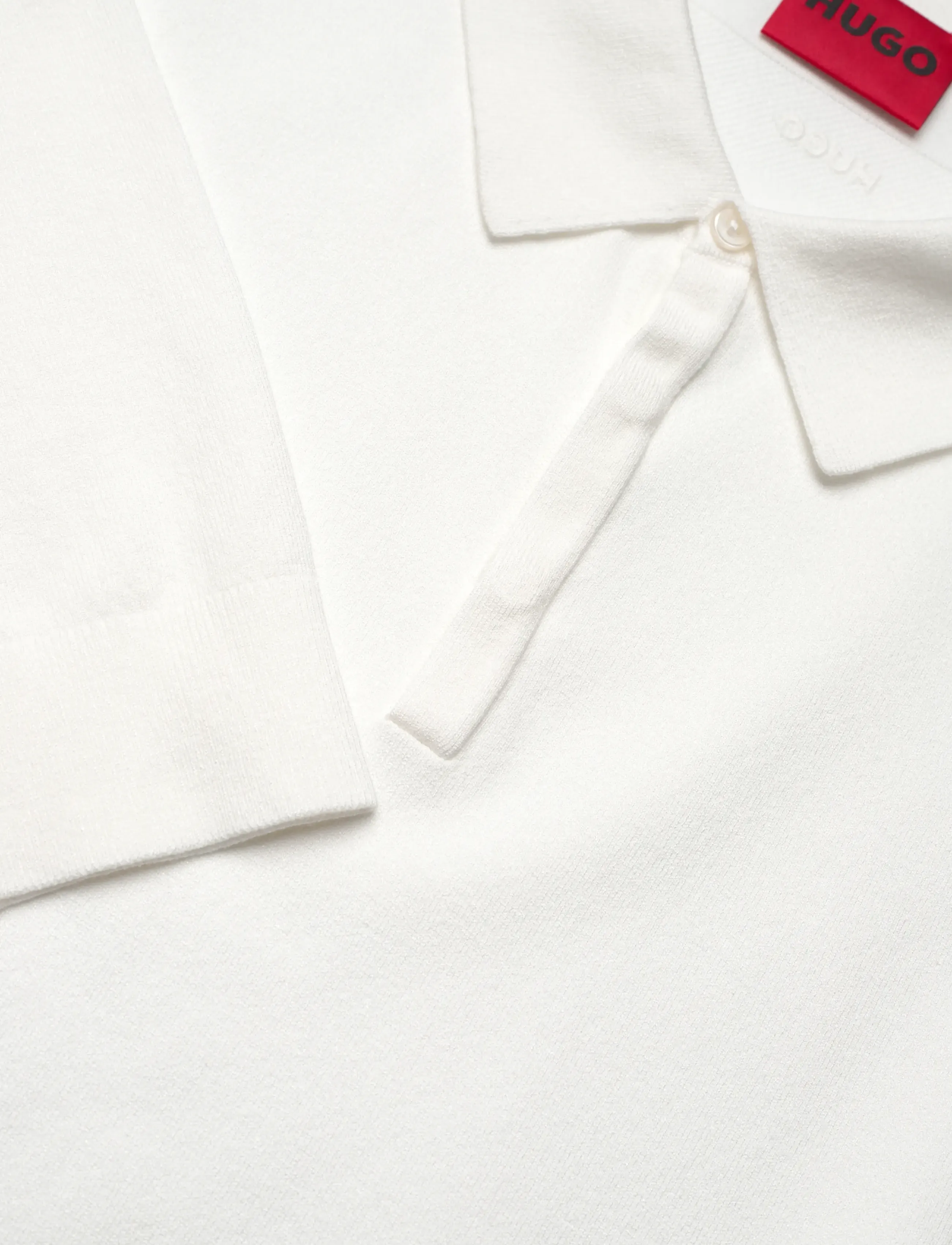HUGO - San Pippo-CV - geweven polo's met lange mouwen - natural - 2