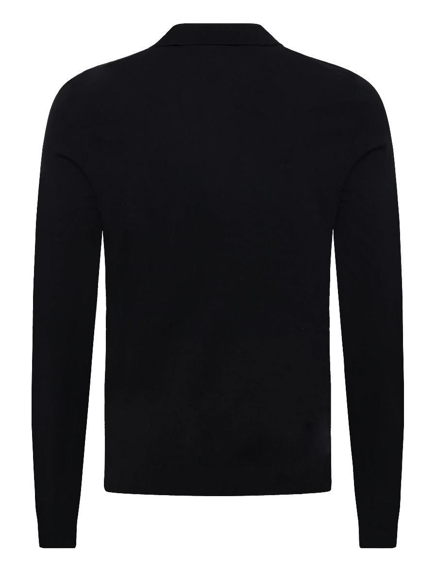 HUGO - San Pippo-CV - langärmelige strick-polohemden - navy - 1