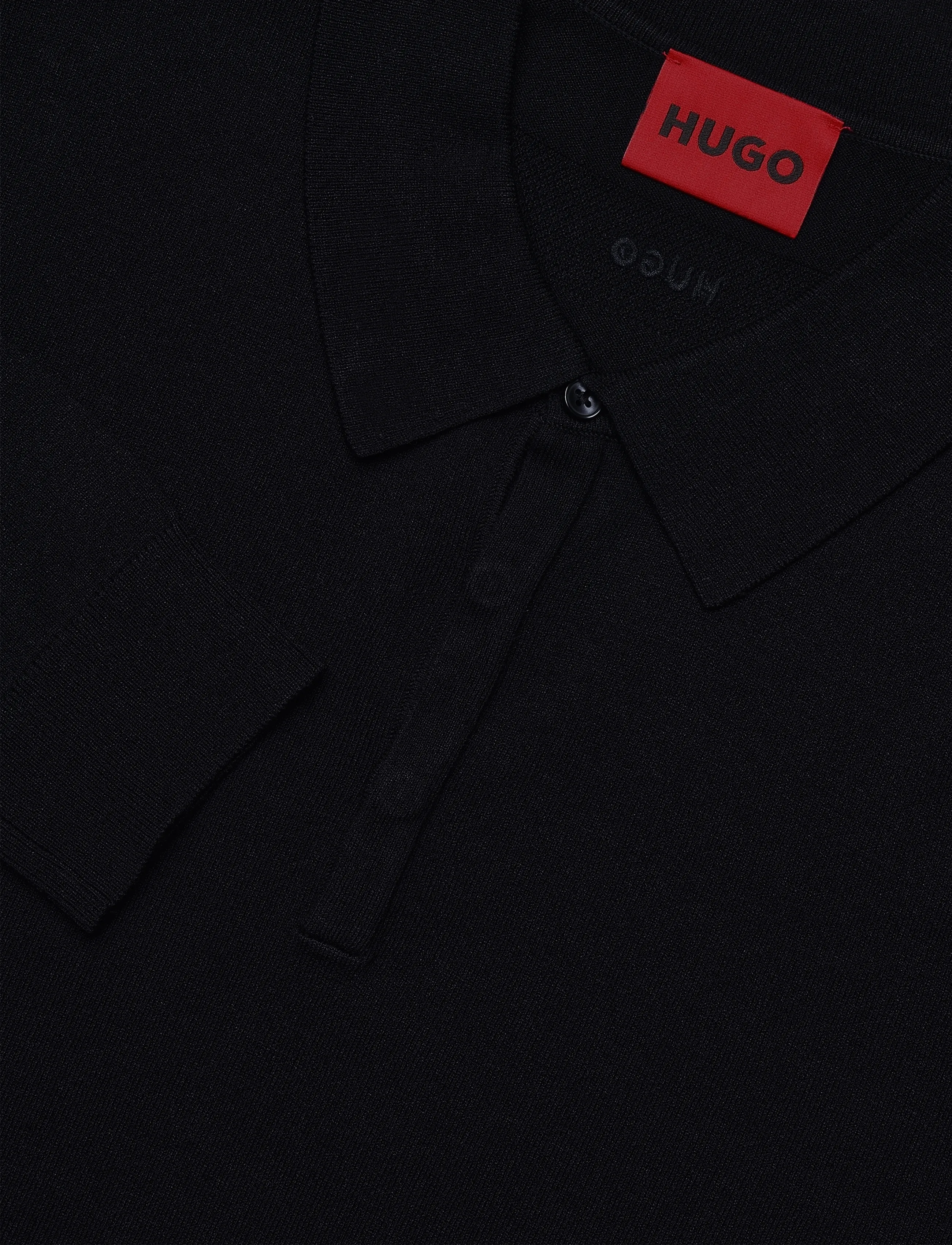HUGO - San Pippo-CV - langärmelige strick-polohemden - navy - 2