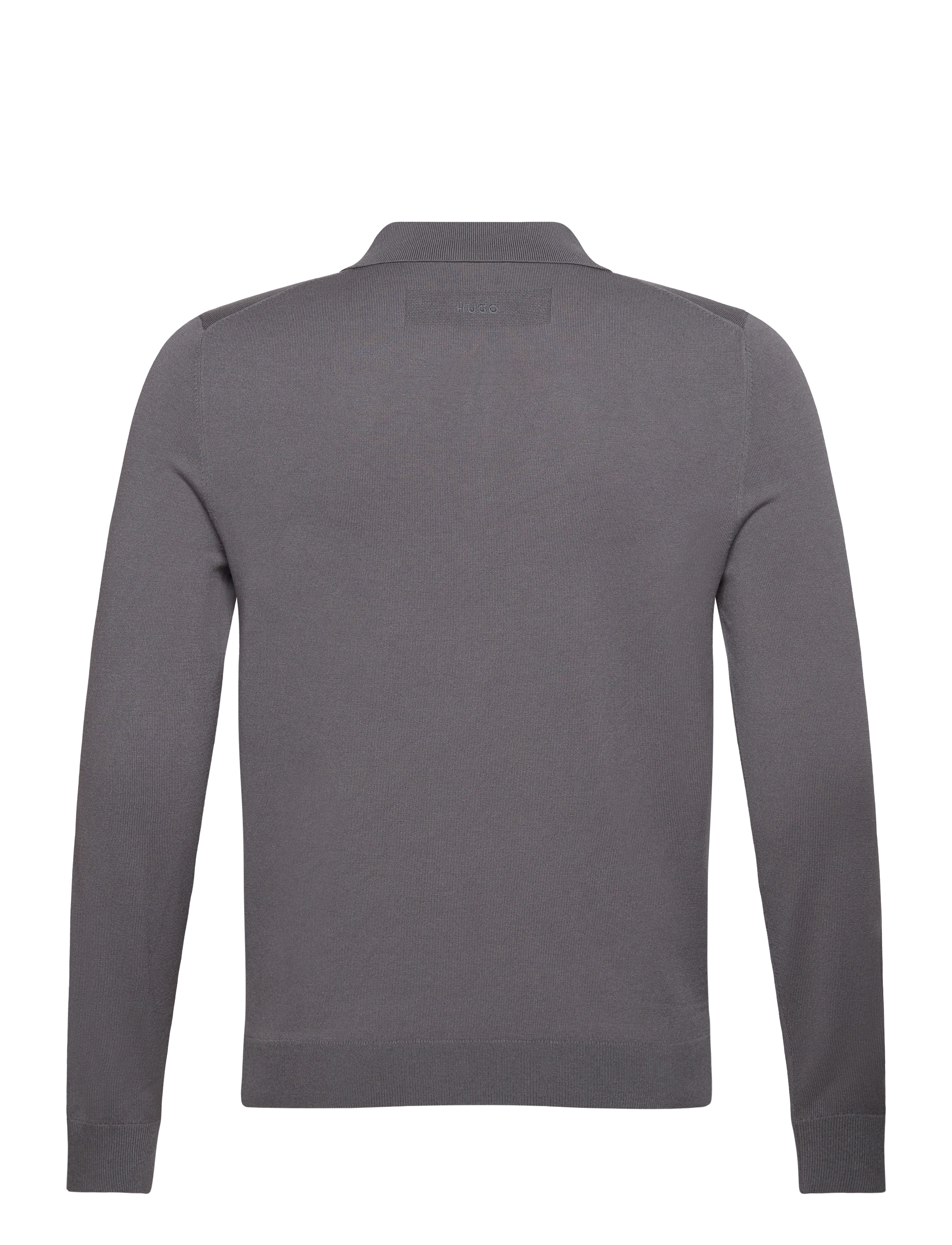 HUGO - San Pippo-CV - gestrickte polohemden - open grey - 1