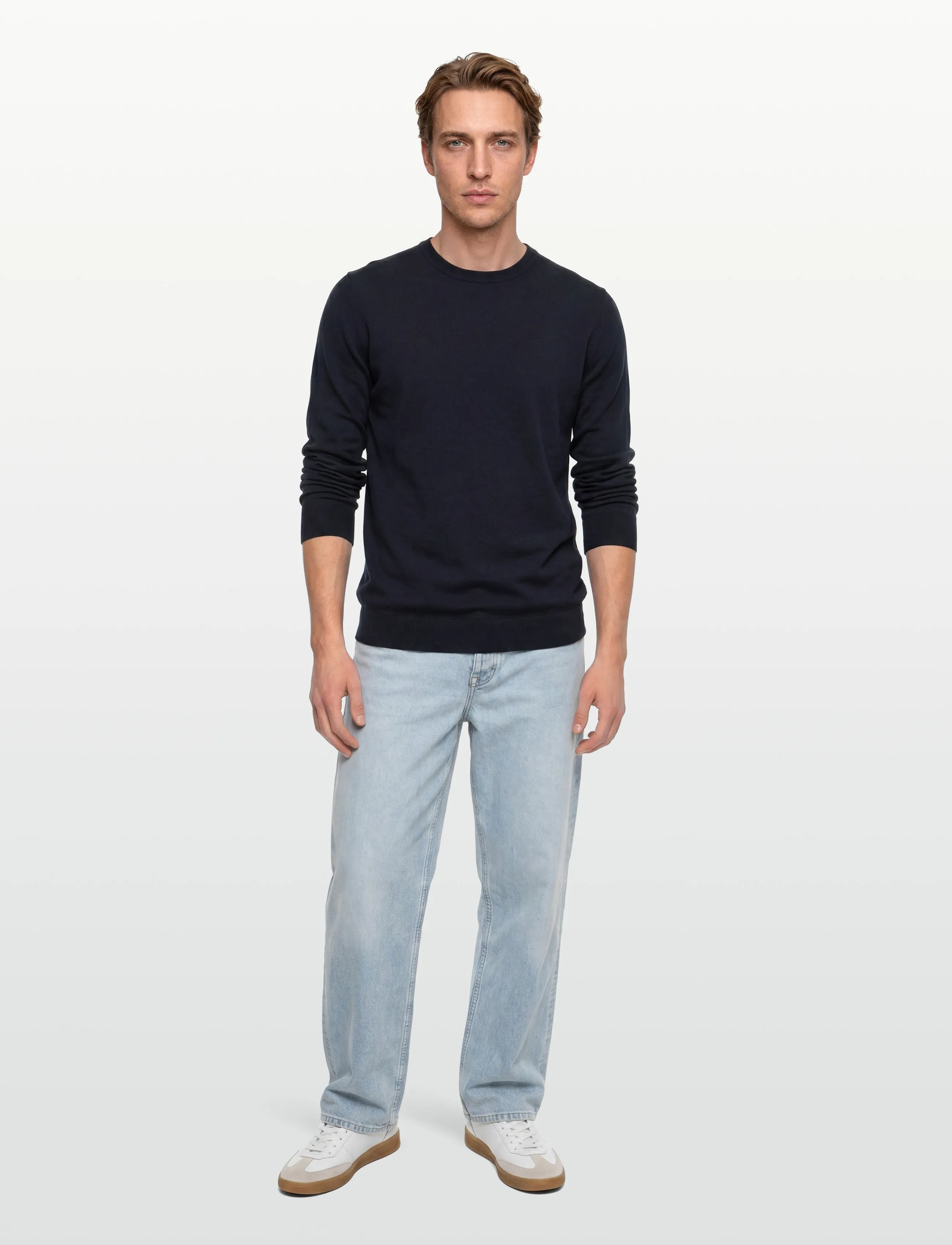 HUGO San Cody-Cv, L, Knitwear, Marineblau - Round Necks, Männerswear