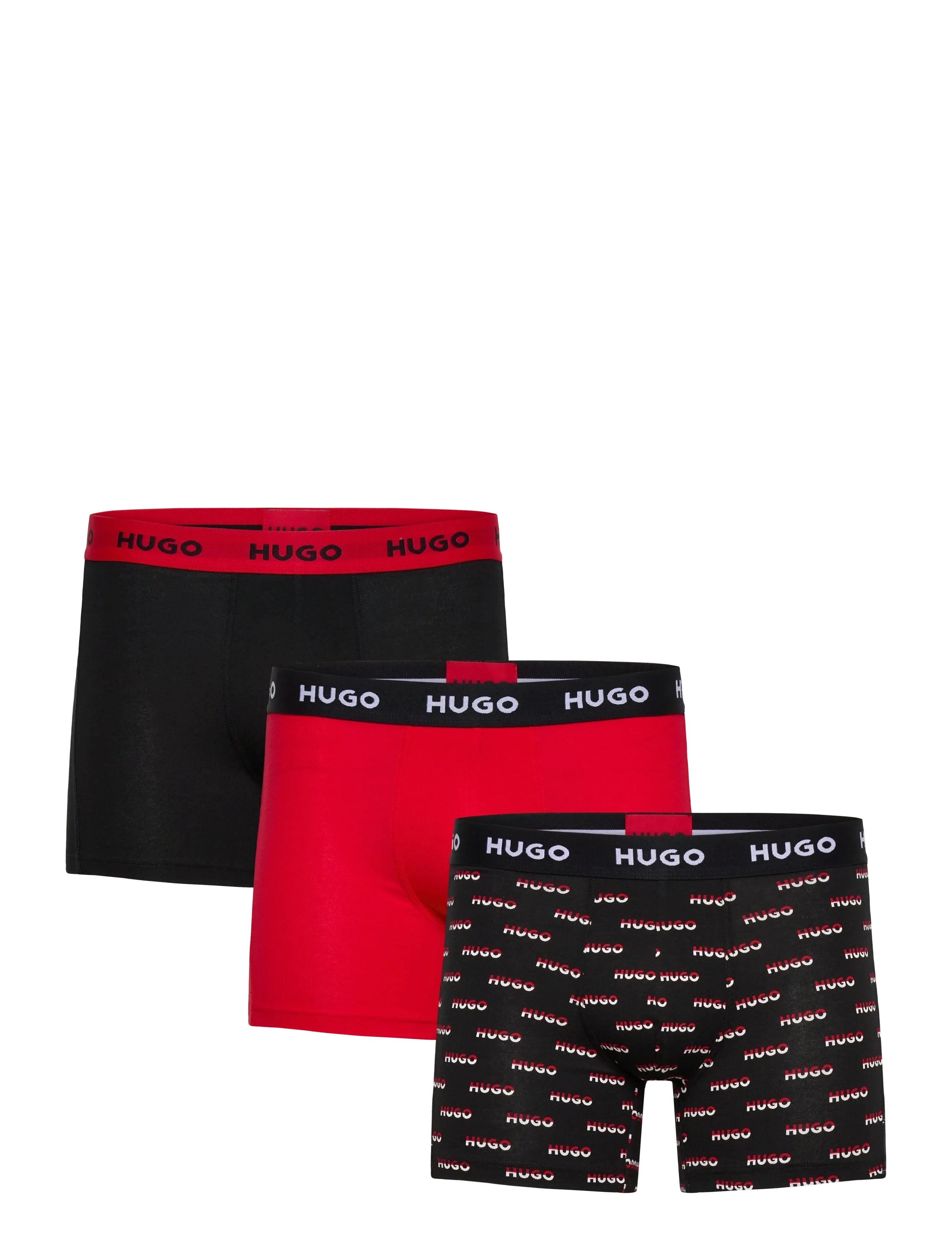 HUGO Boxerbr Trplt Design Rot - S - Herren