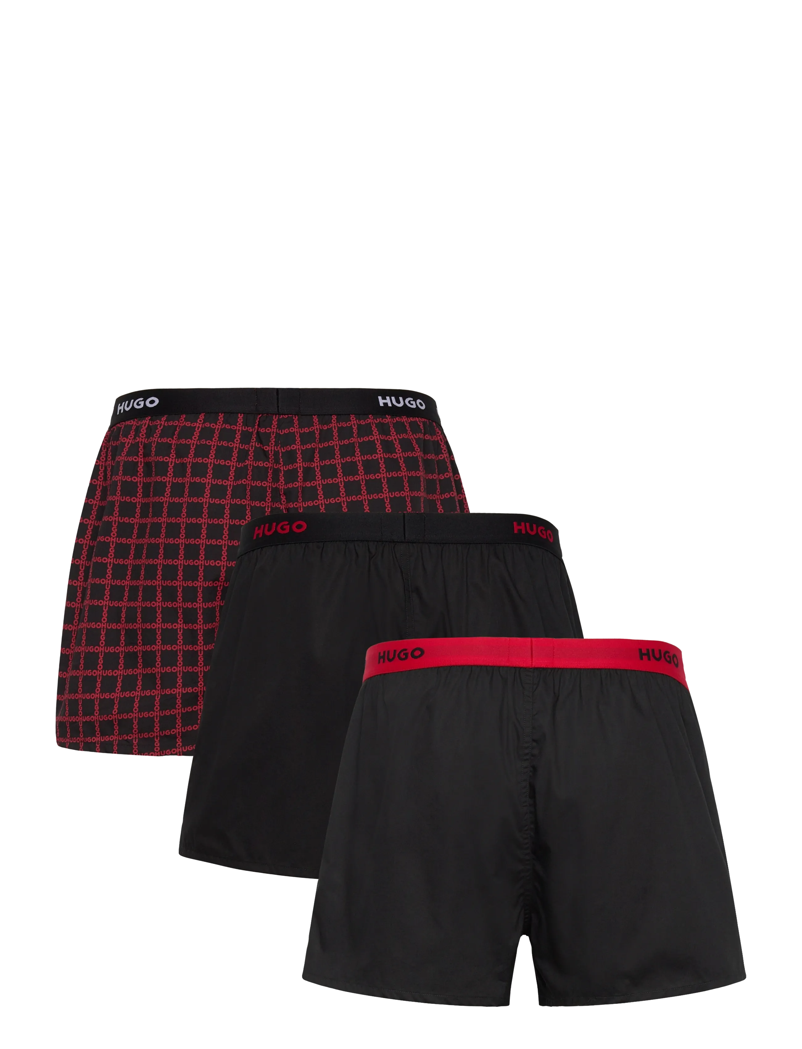 HUGO Woven Boxer Triplet - Black - S 2