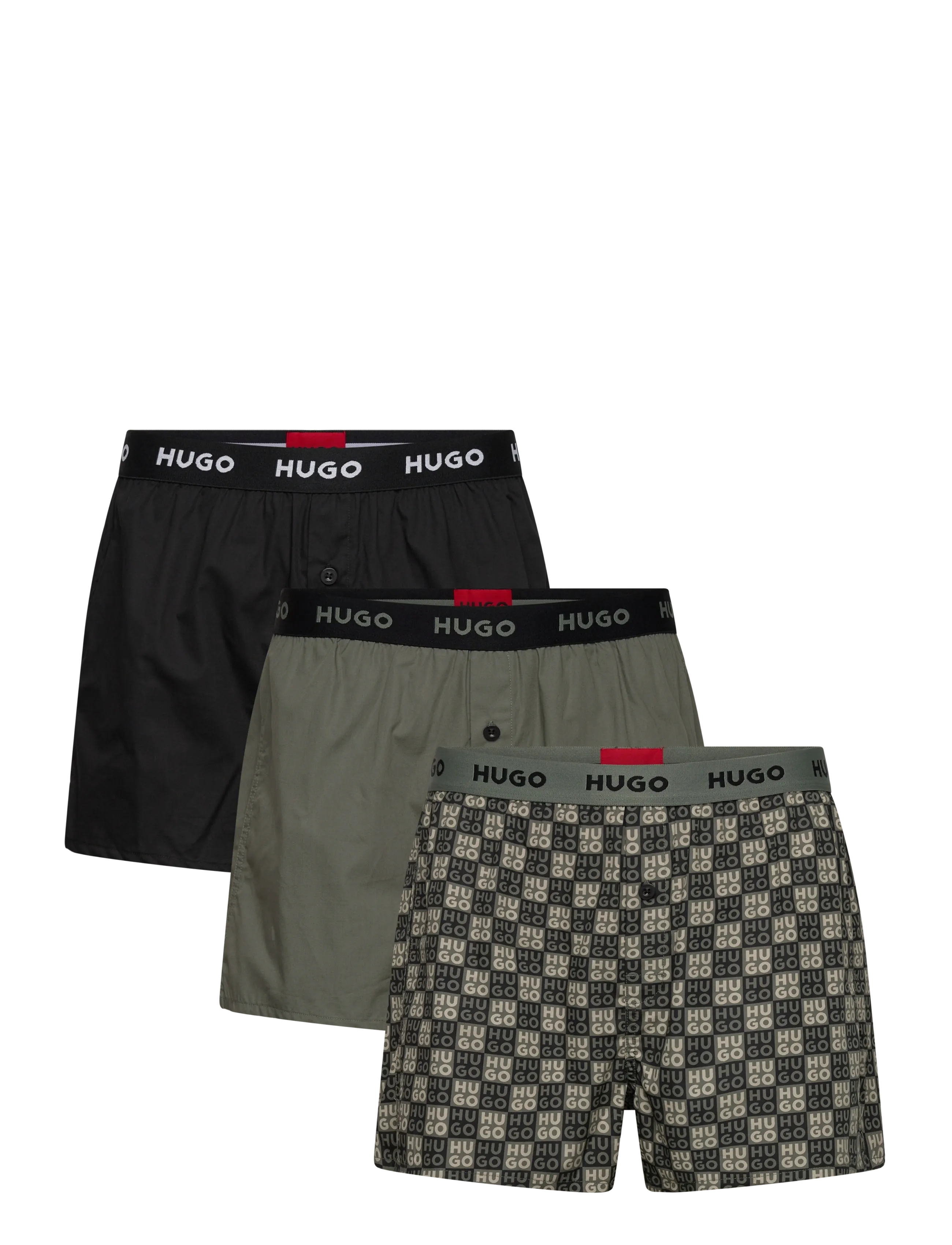 HUGO WOVEN BOXER TRIPLET - Underbukser - OPEN MISCELLANEOUS / black