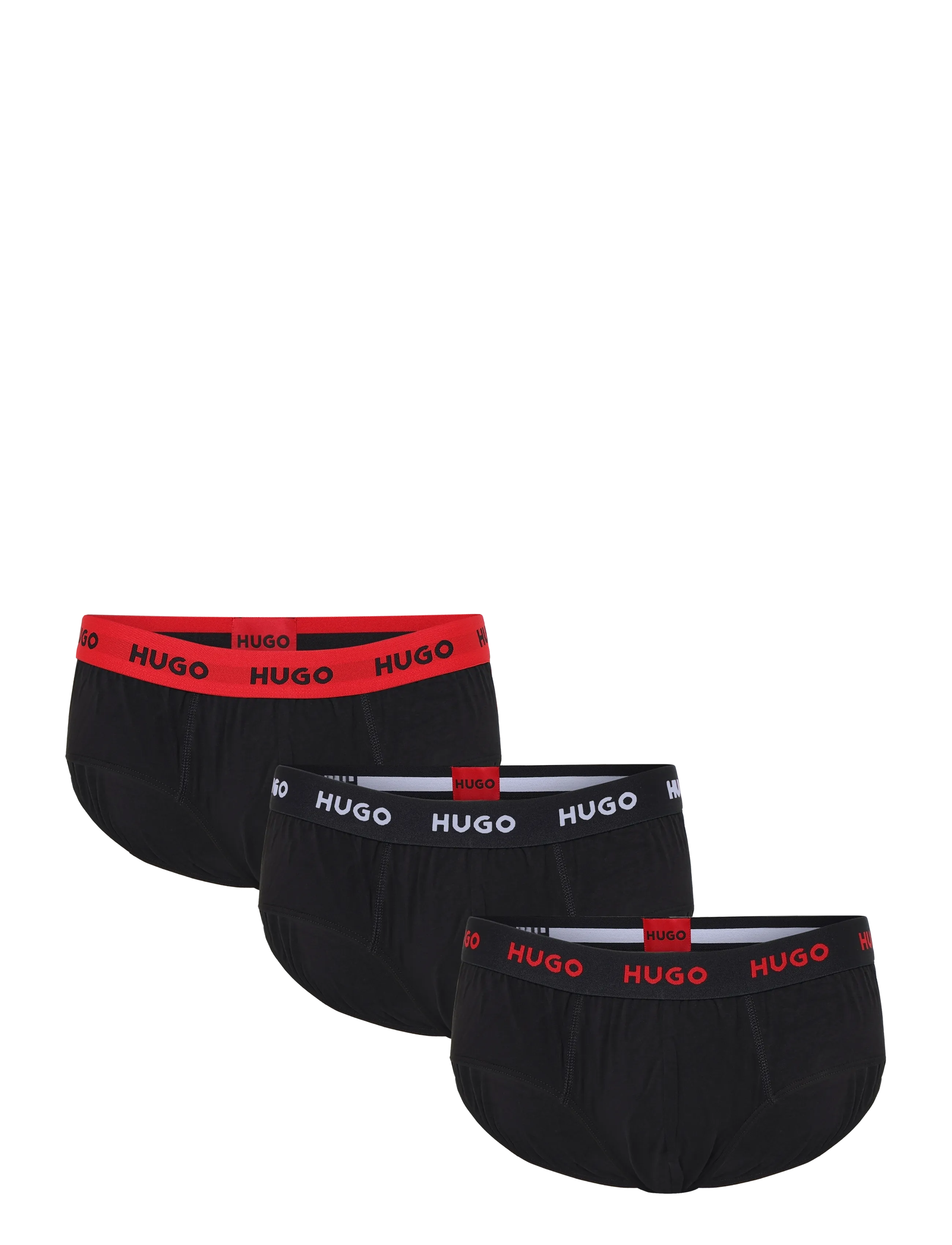 HUGO HIPBRIEF TRIPLETPACK - Slips - BLACK / black