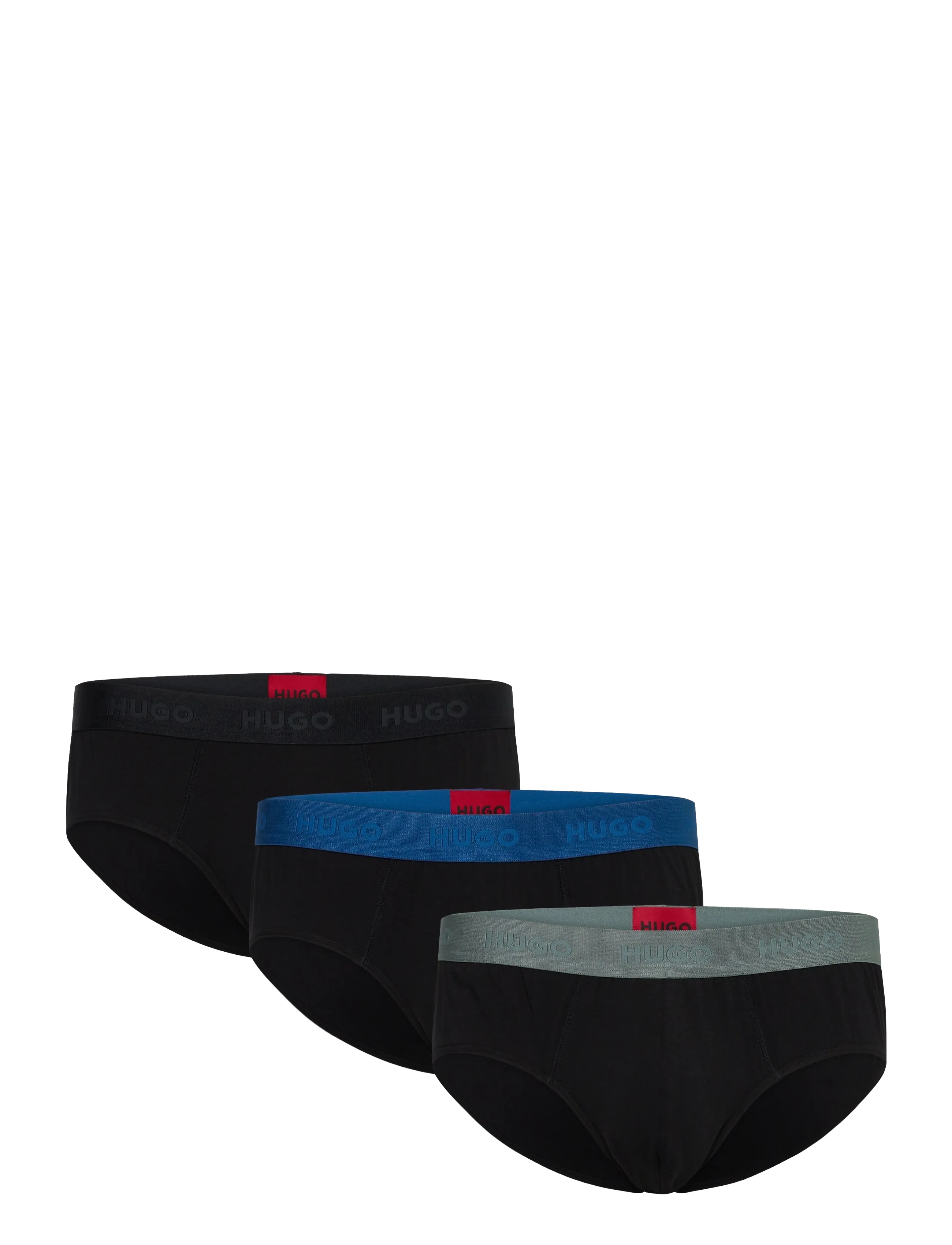 HUGO HIPBRIEF TRIPLETPACK - Aluspesu - BLACK / black