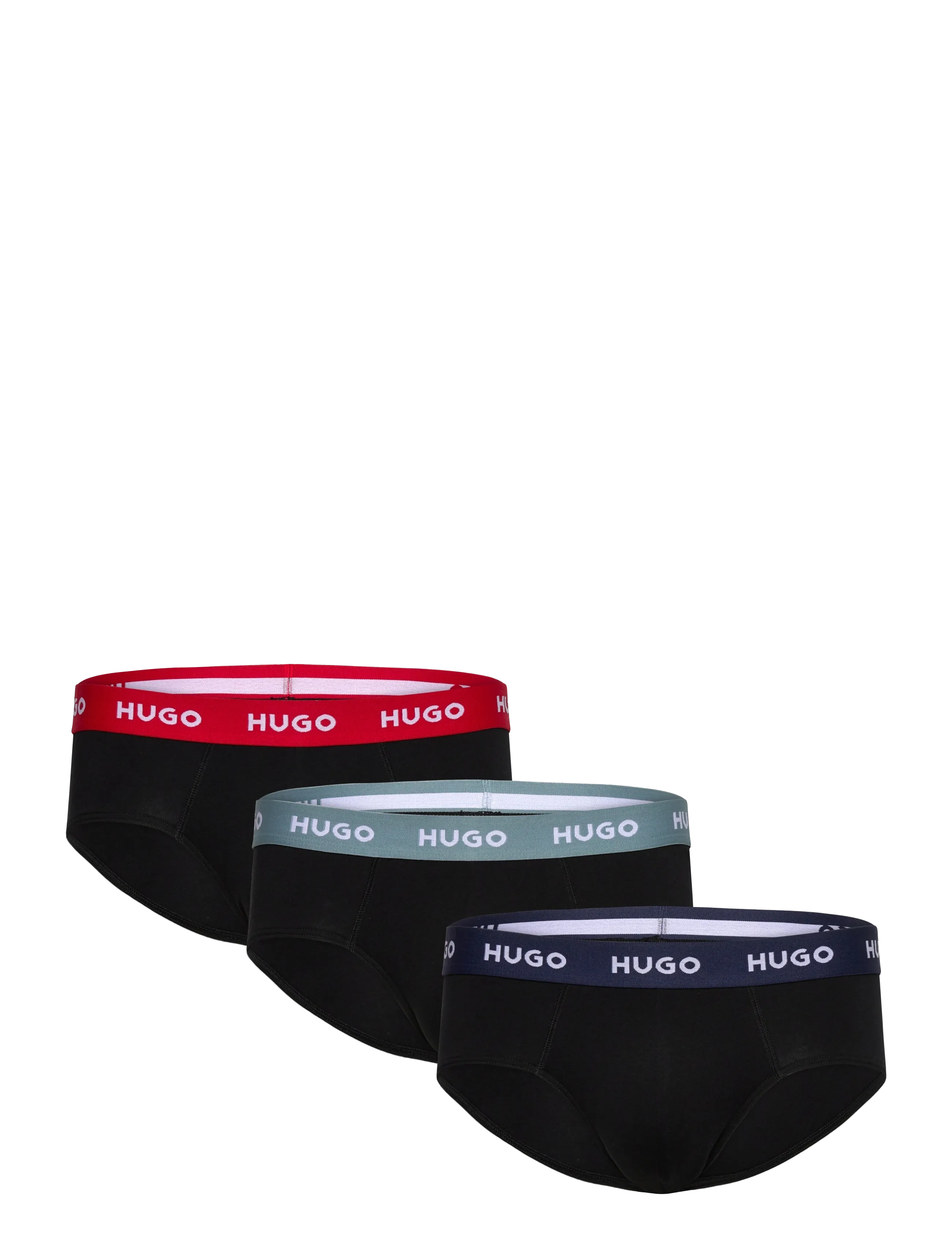 HUGO HIPBRIEF TRIPLETPACK - Aluspesu - CHARCOAL / black