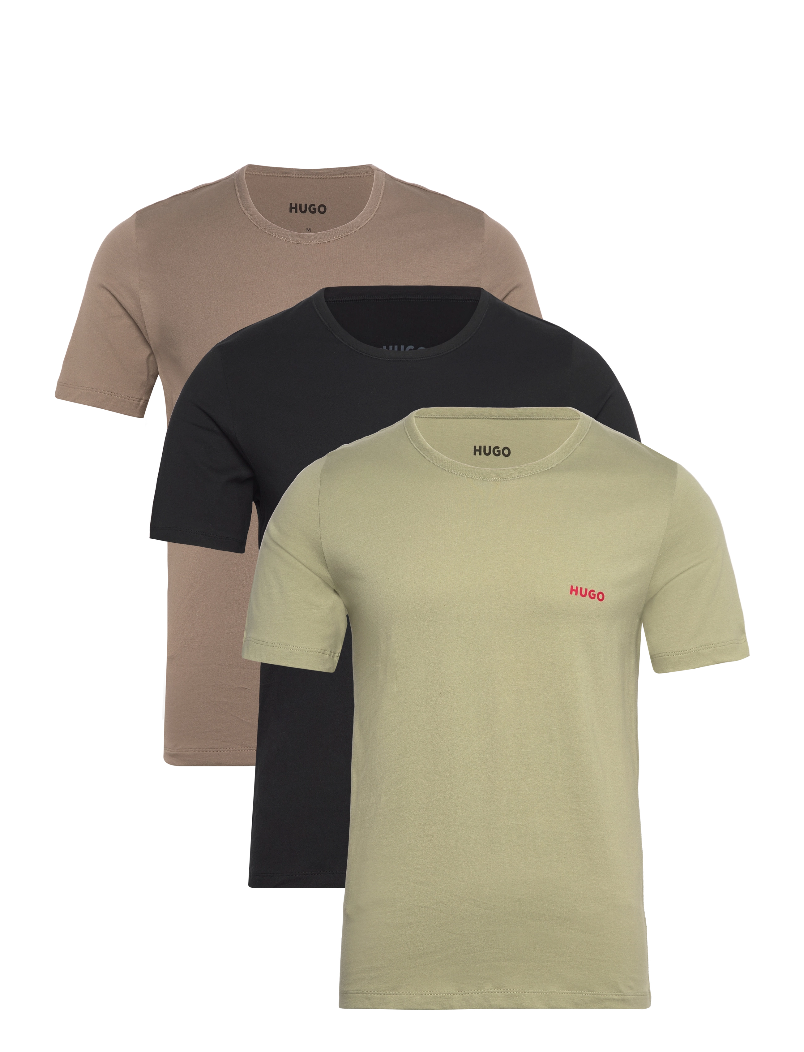 HUGO T-Shirt Rn Triplet P, XS, T-shirts, Khakigrün - Short-sleeved, Männerswear