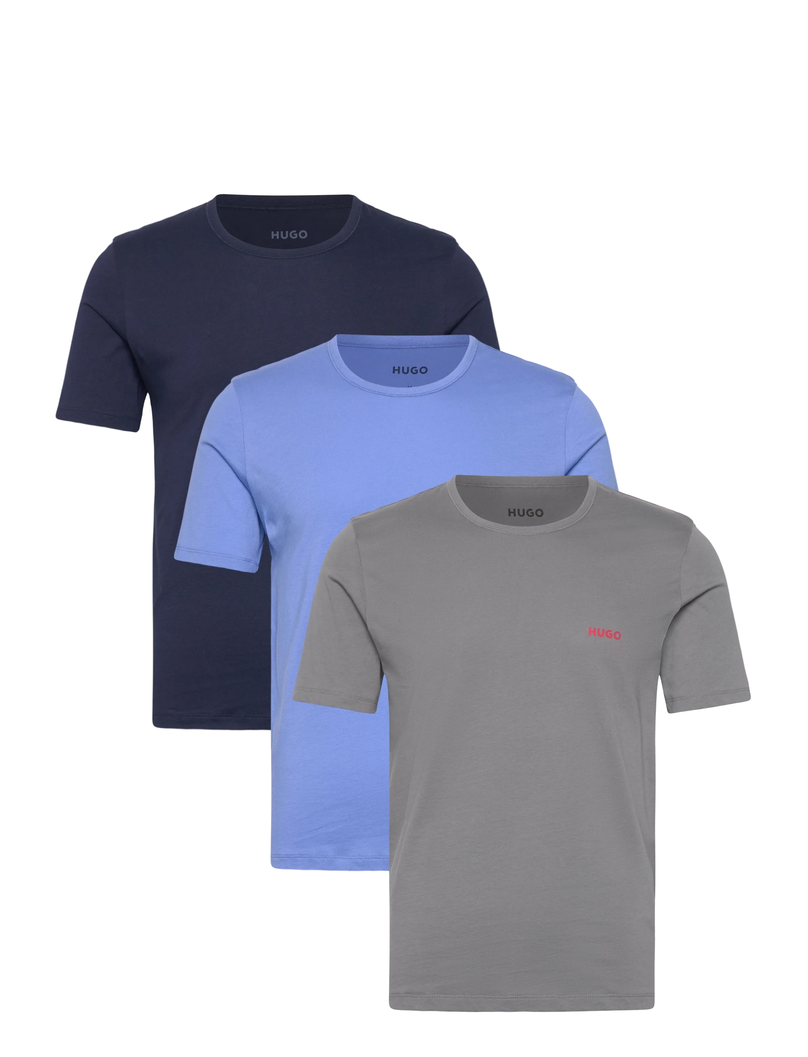 HUGO T-Shirt Rn Triplet P, M, T-shirts, Marineblau - Short-sleeved, Männerswear