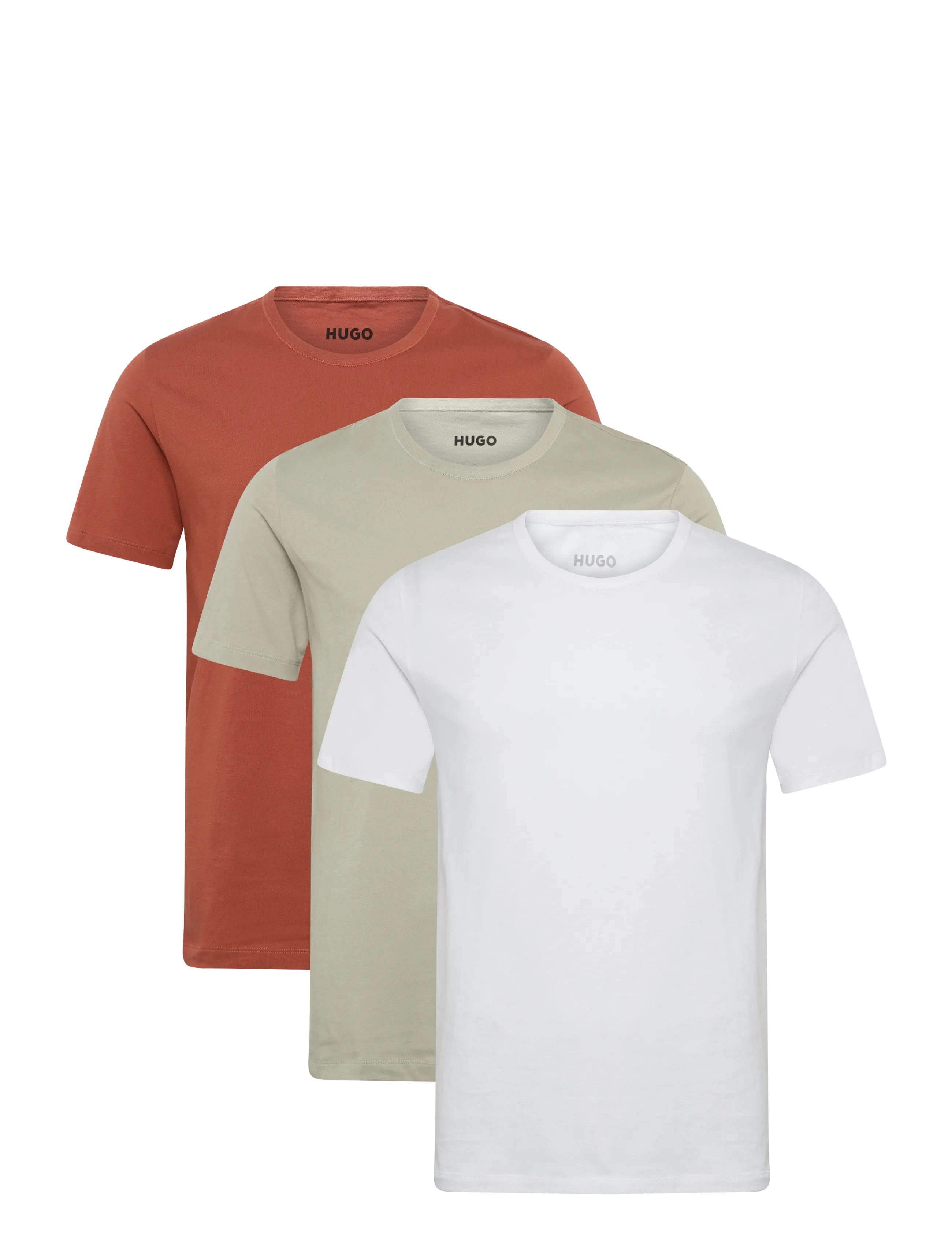 HUGO T-Shirt Rn Triplet P, L, T-shirts, Weiß - Short-sleeved, Männerswear