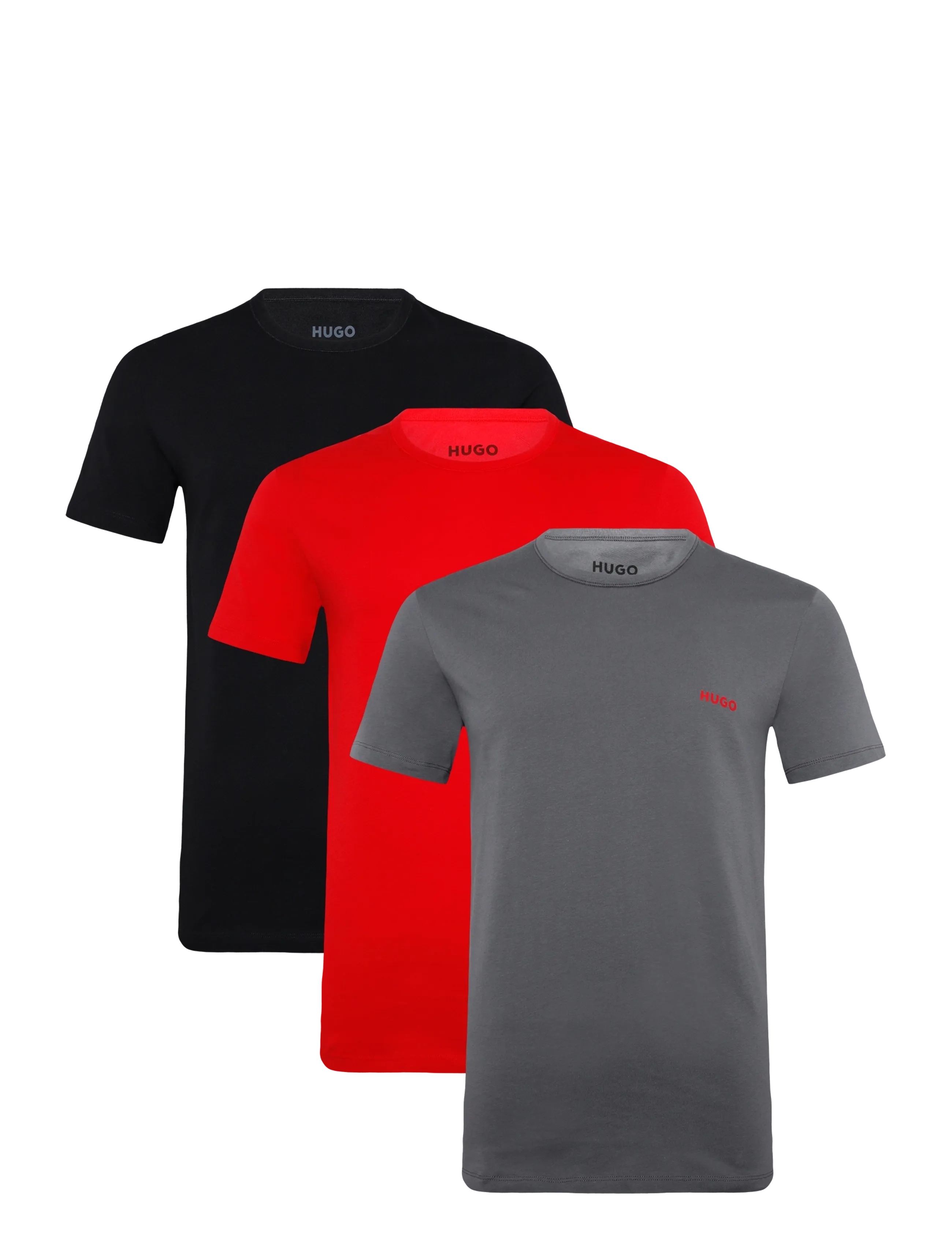 Hugo Three-pack cotton T-shirts t-shirts - bas herr – bild 4