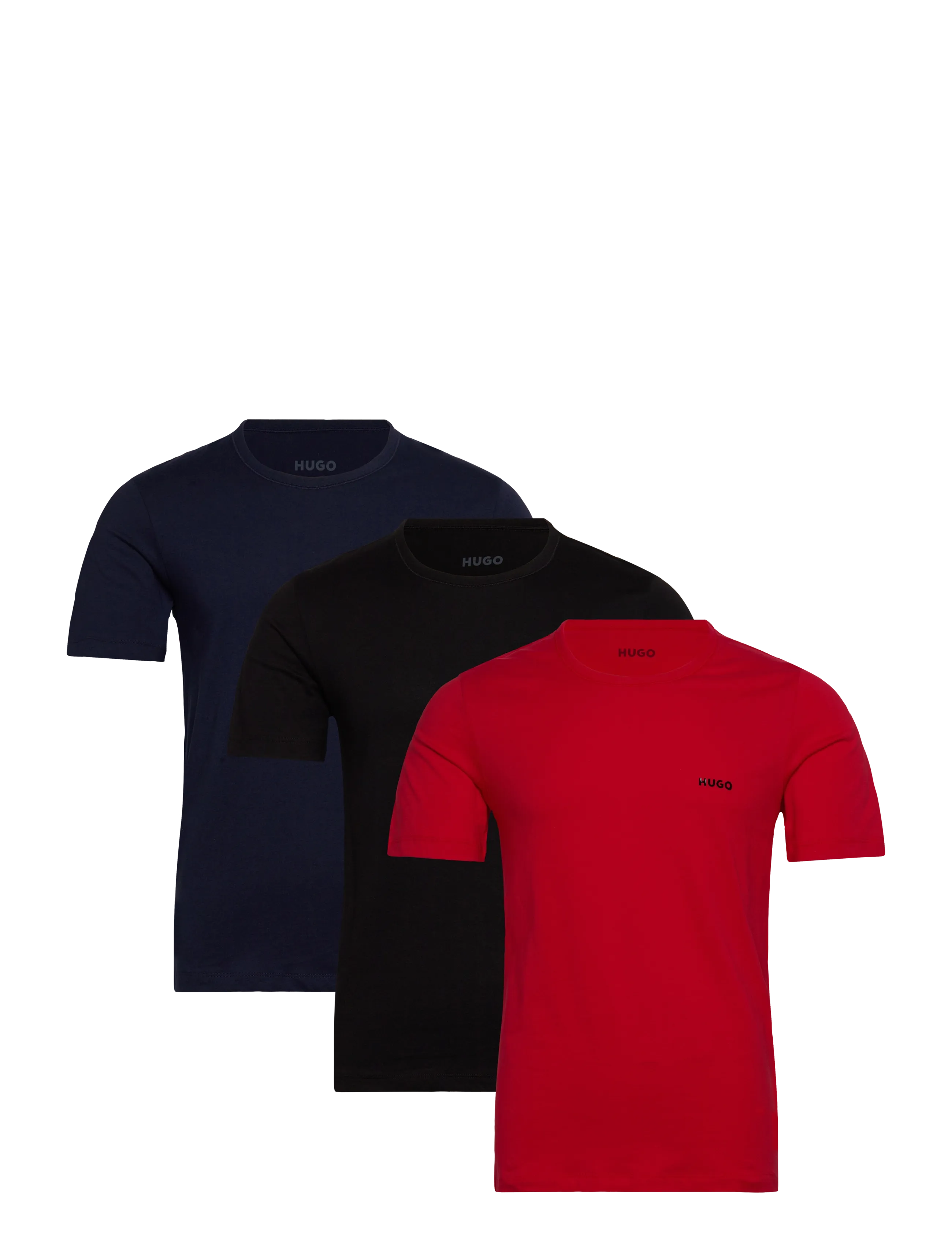 HUGO T-Shirt Rn Triplet P, L, T-shirts, Schwarz - Short-sleeved, Männerswear
