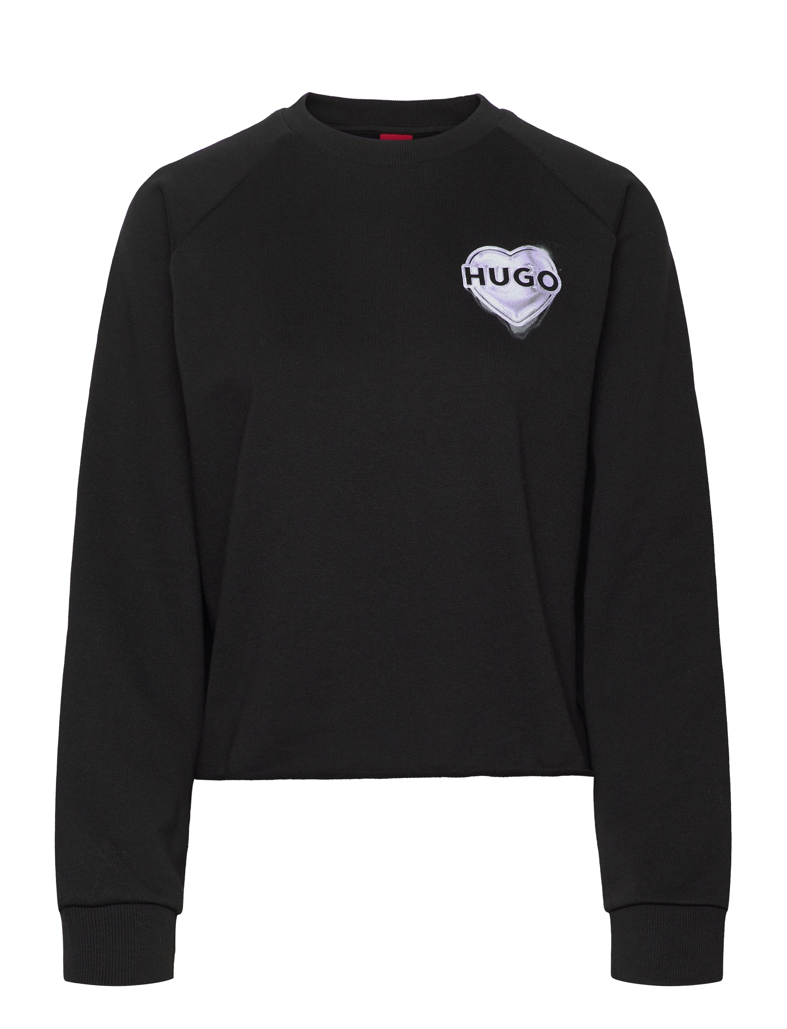 HUGO Darace, Kvinder, Logo Sweatshirt, Sort, Str: M