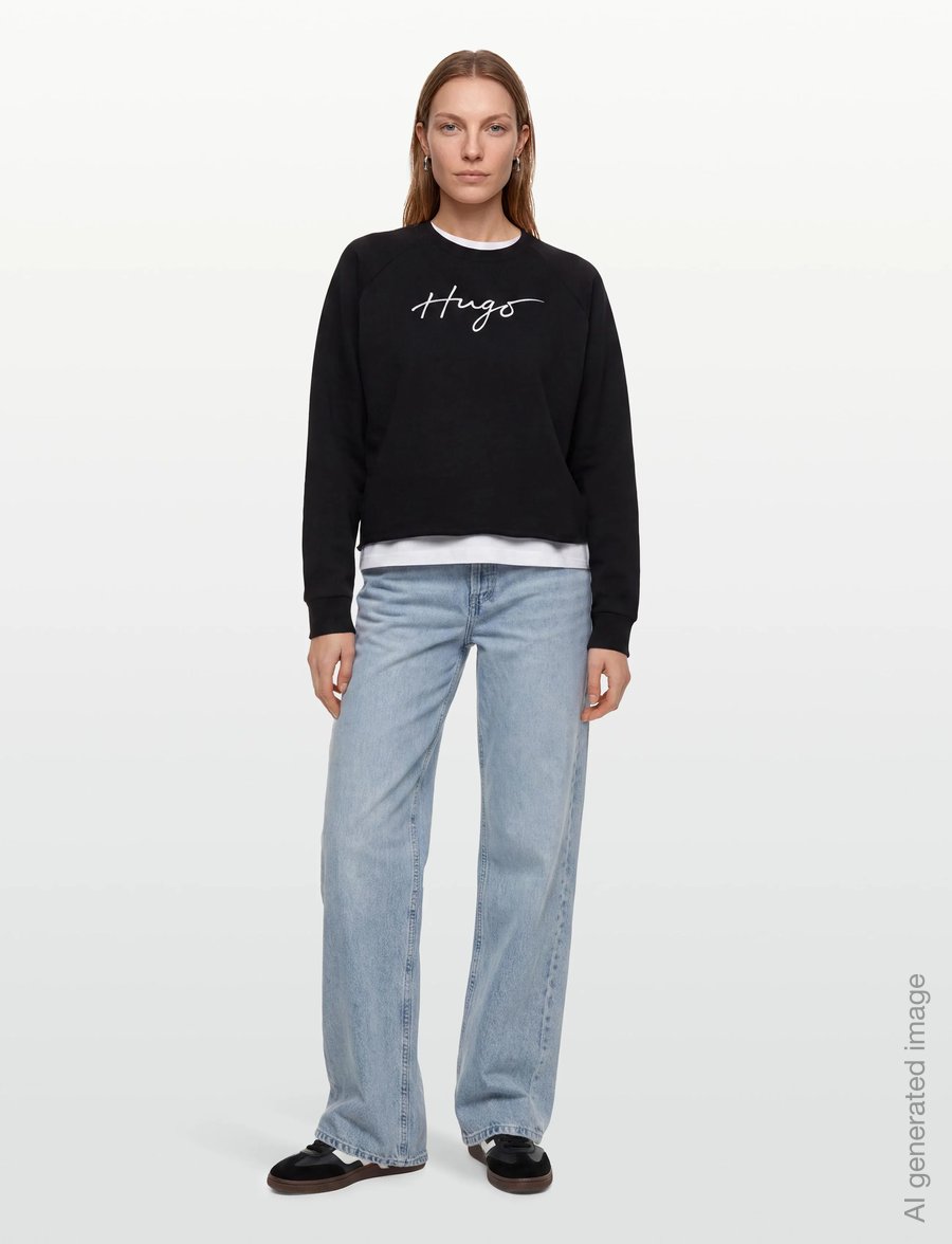 HUGO - Darace - pikkade varrukatega topid - black - 0