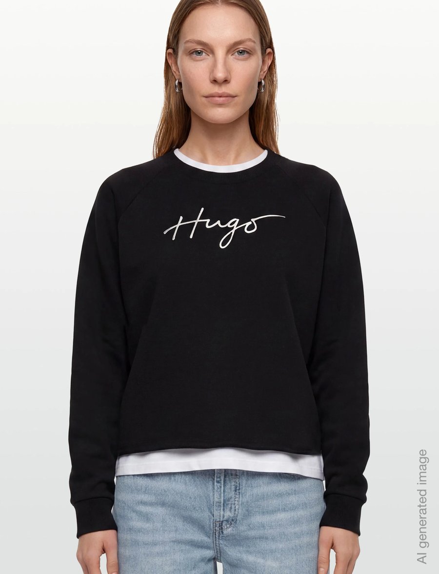 HUGO - Darace - pikkade varrukatega topid - black - 3