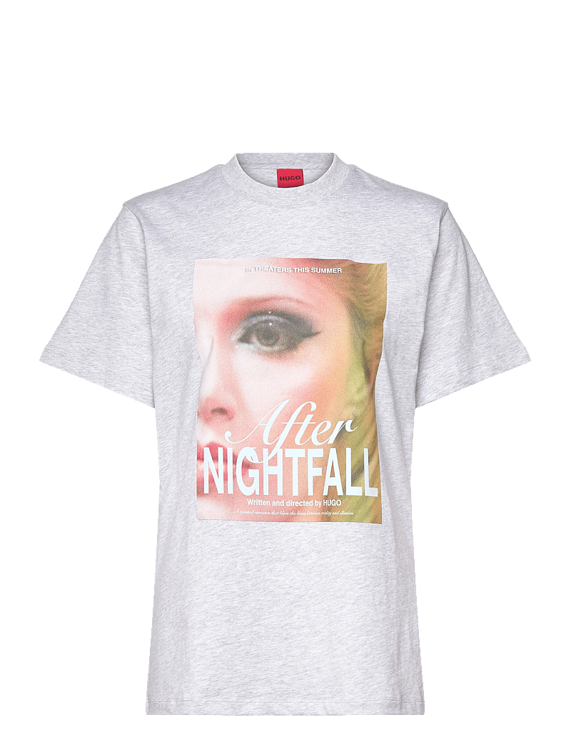 HUGO - Vintage Tee_14 - t-shirts - open grey - 0