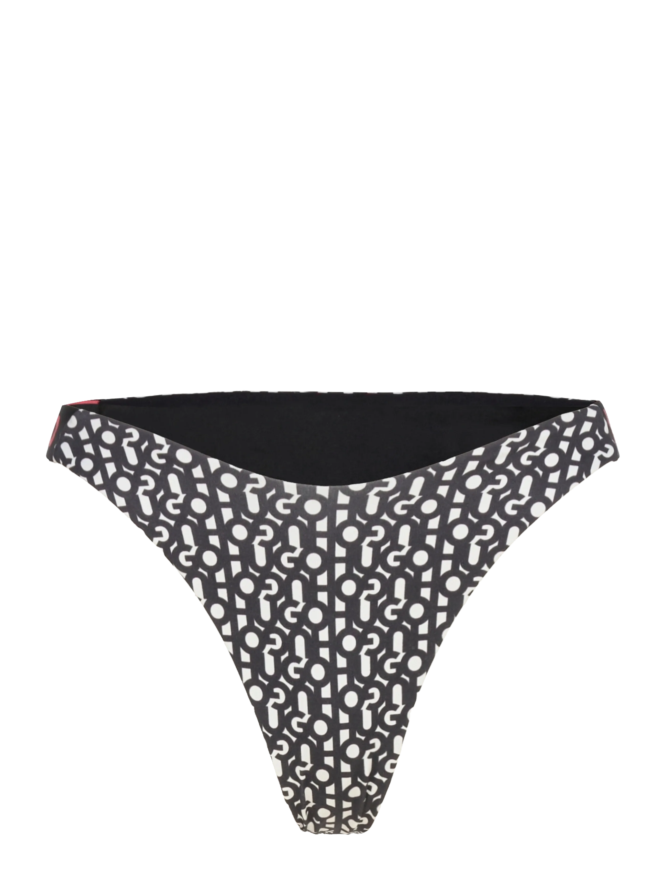 HUGO Monogram Brazilian, XL, Bikini Unterteile, Schwarz - Briefs, Frauen