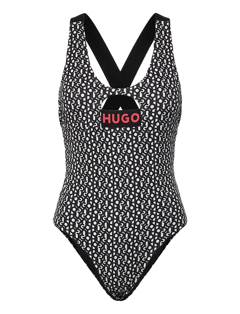 HUGO - MONOGRAM SWIMSUIT - badedragter - open white - 0
