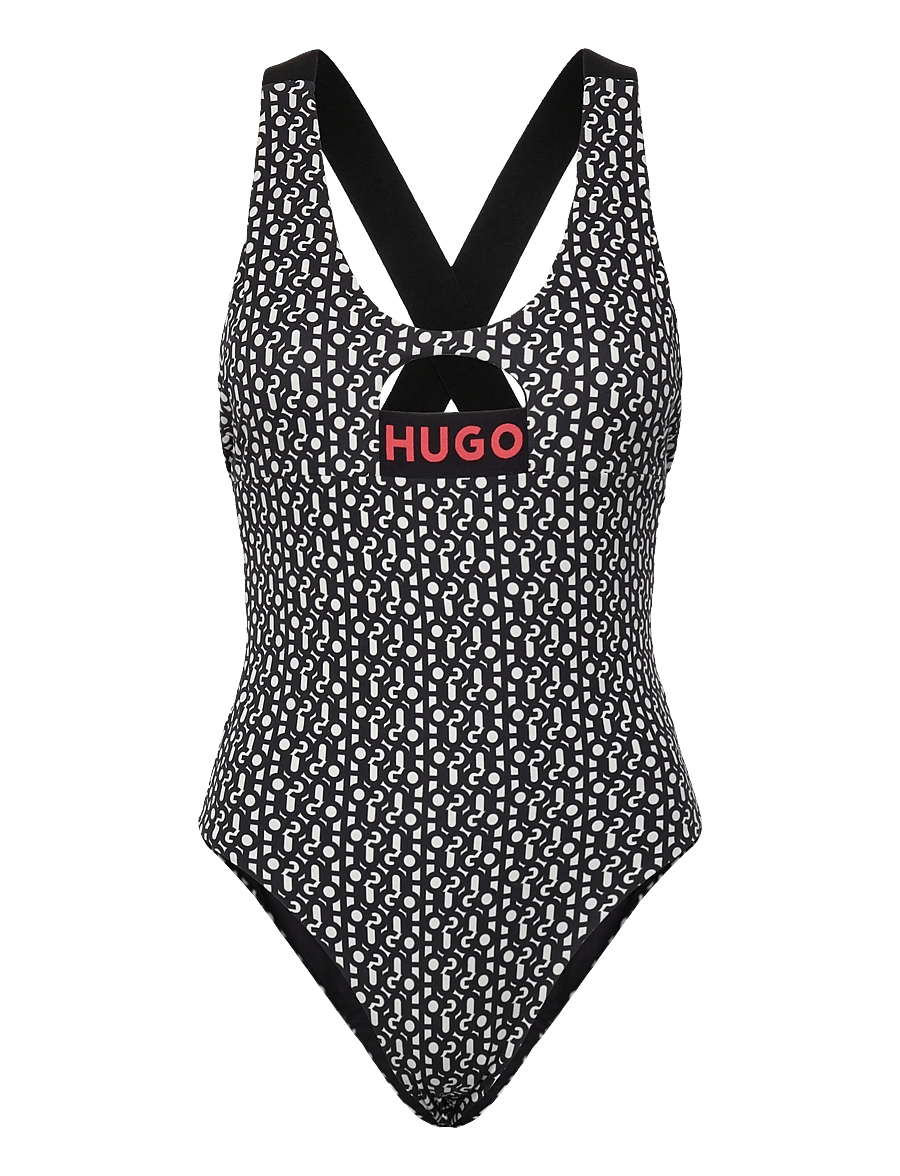 HUGO - MONOGRAM SWIMSUIT - baddräkter - open white - 0