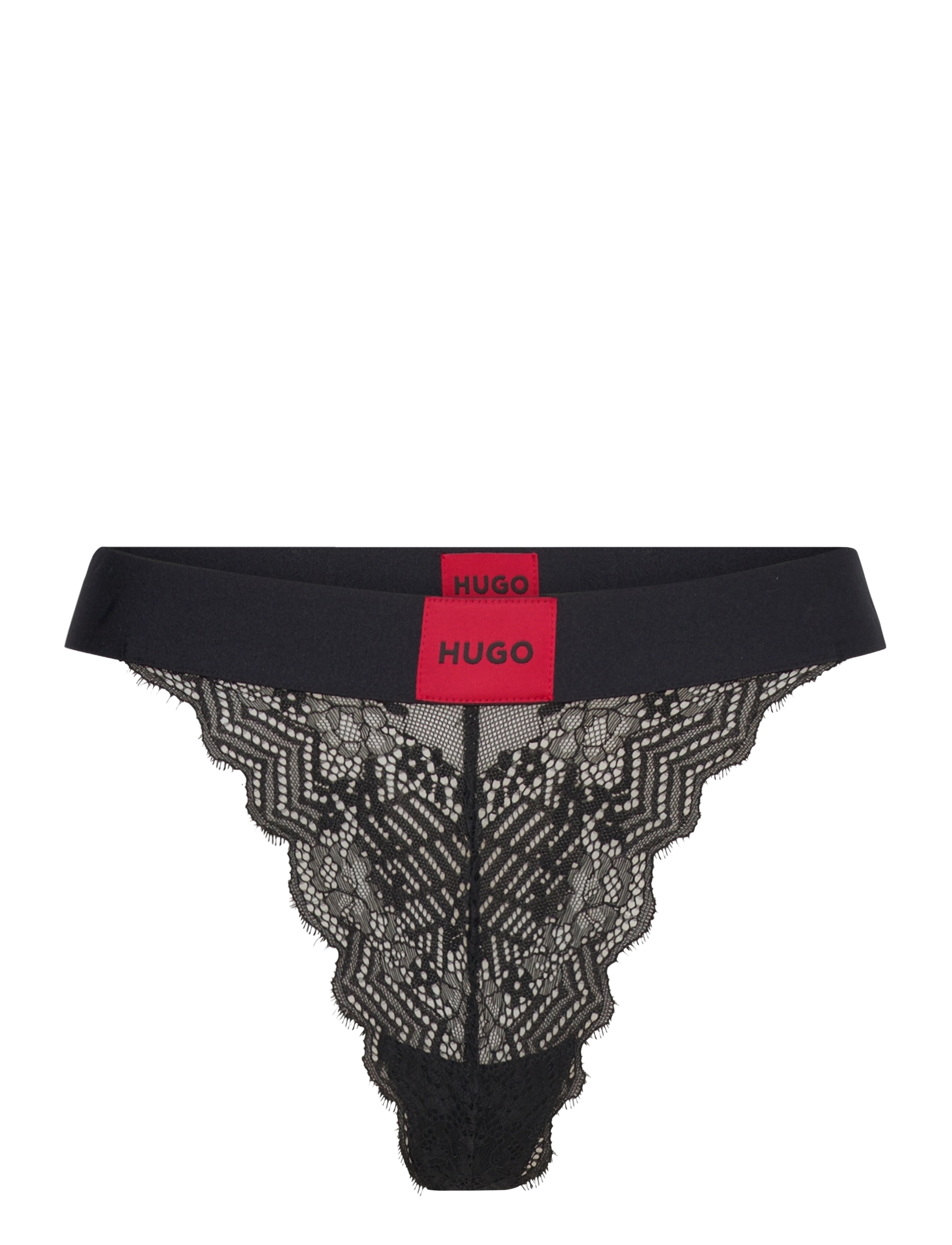 HUGO STRING RL LACE - Thongs - BLACK / black