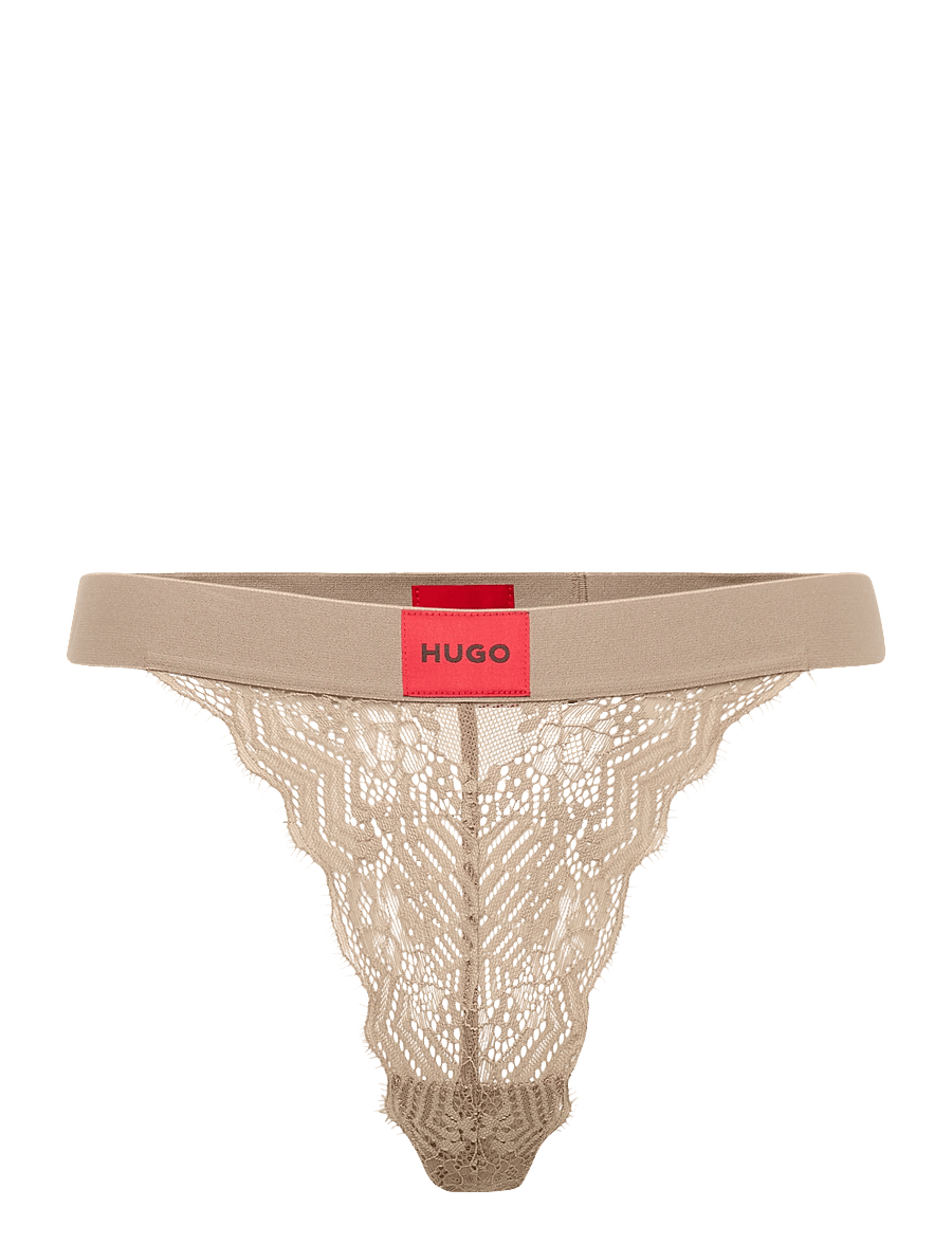 HUGO - STRING RL LACE - tangas - medium brown - 0