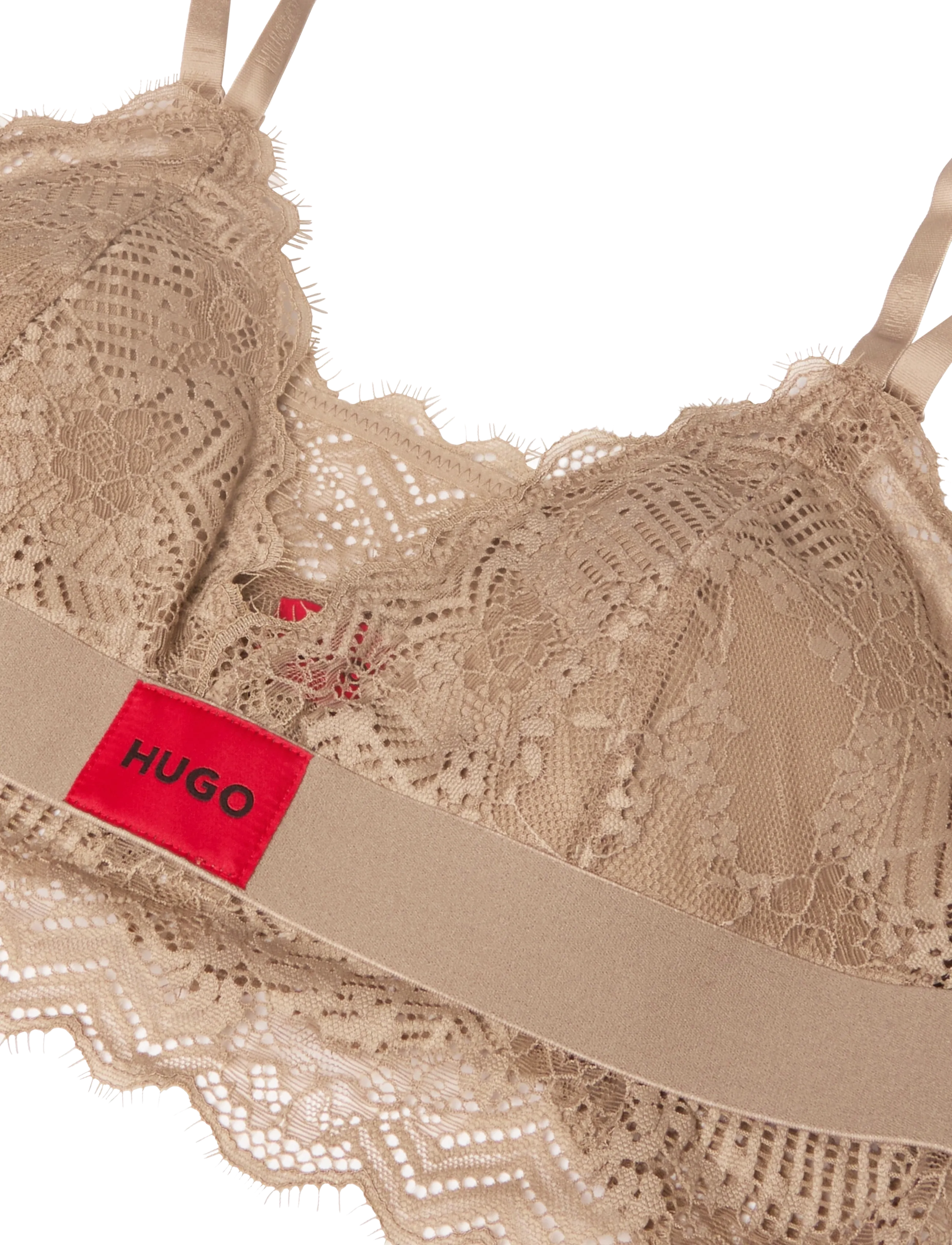 HUGO - TRIANGLE RL LACE - medium brown - 2