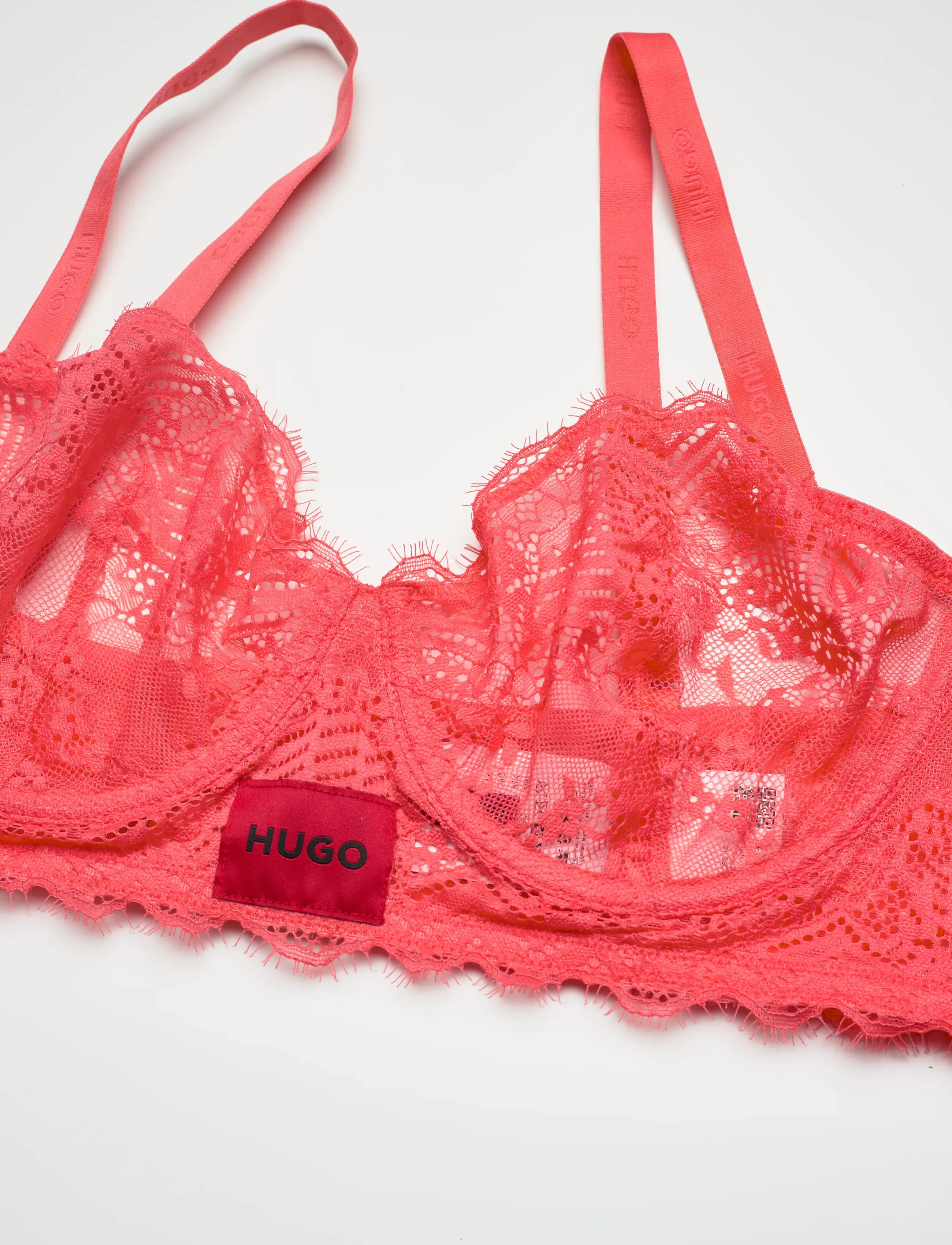 HUGO - UNDERWIRE B. RL LACE - light/pastel red - 2