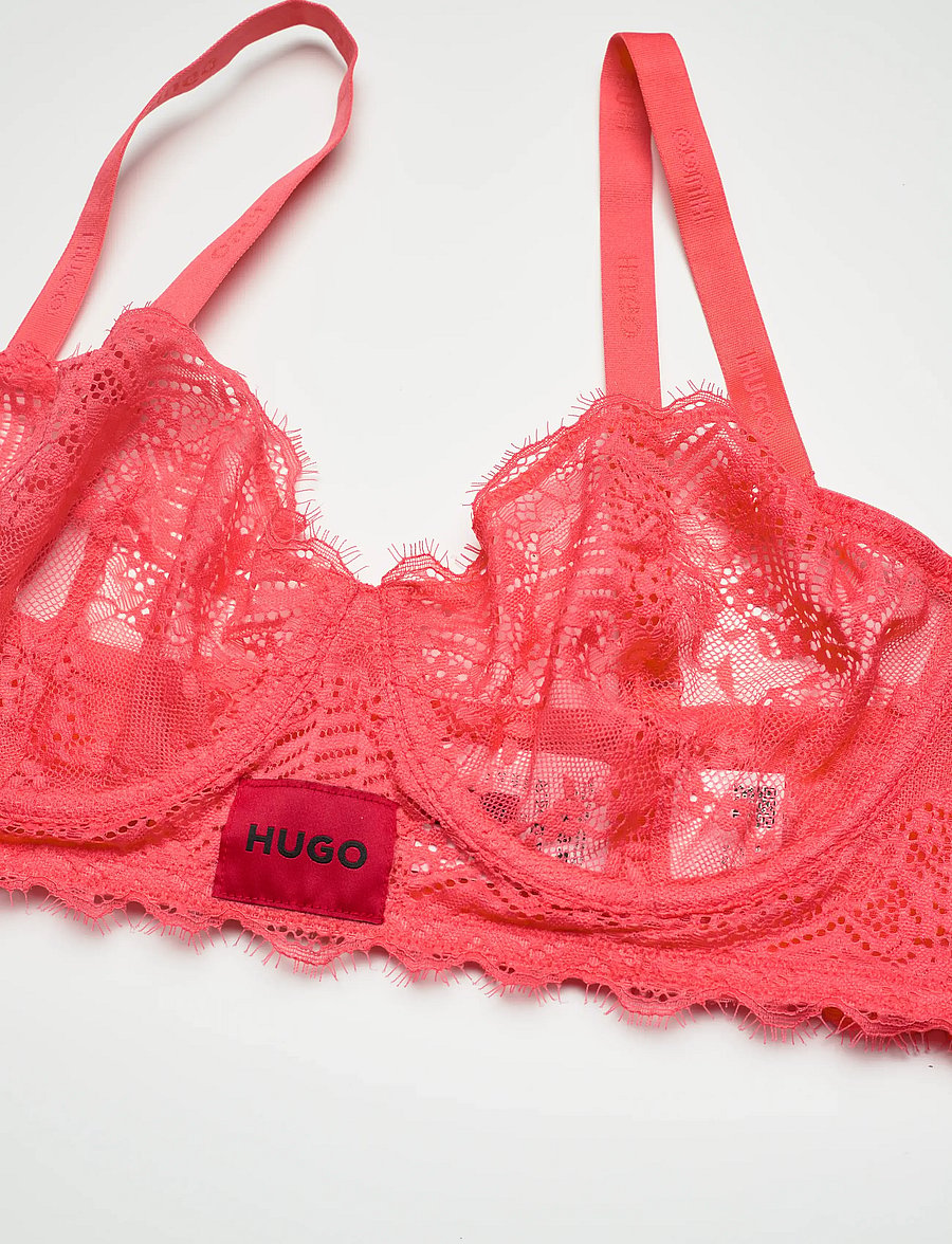 HUGO - UNDERWIRE B. RL LACE - light/pastel red - 2