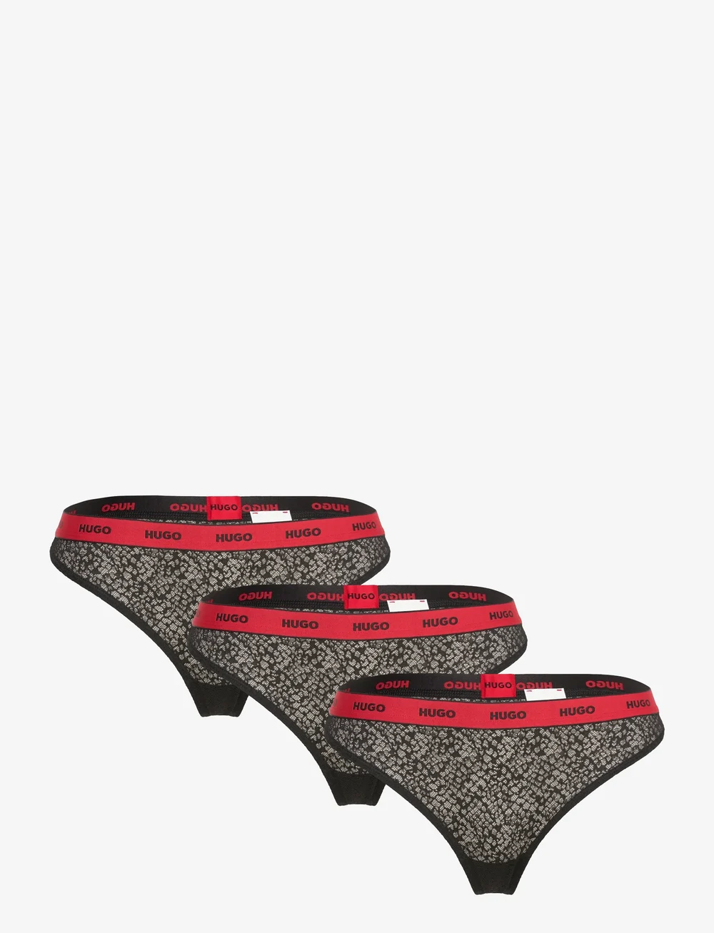 HUGO - TRIPLE THONG LACE - stringtrosor - black - 0