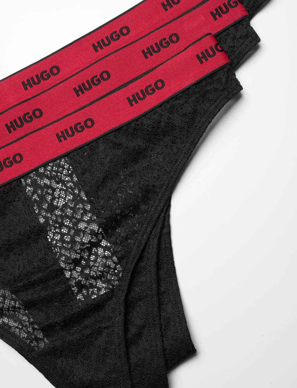 HUGO - TRIPLE THONG LACE - stringtrosor - black - 1