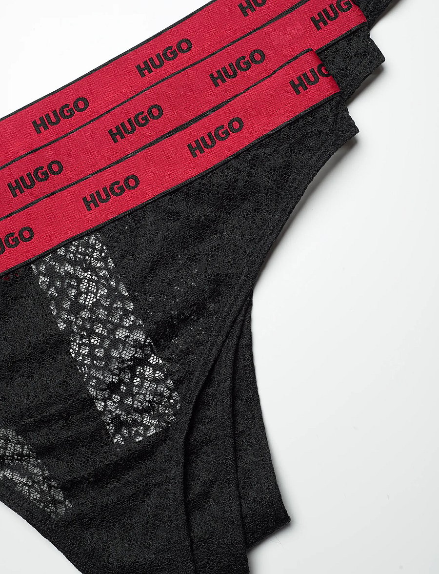 HUGO - TRIPLE THONG LACE - stringid - black - 1