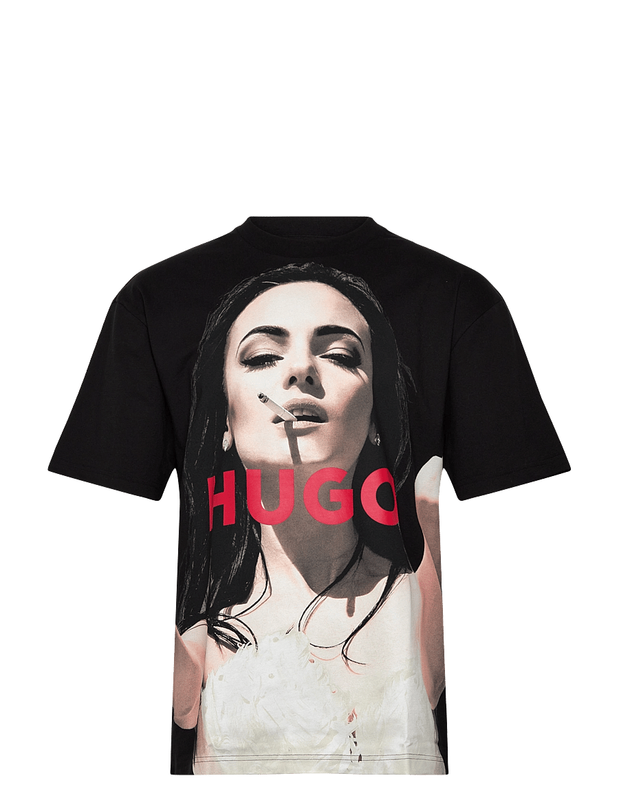 HUGO - Duwedie - kurzärmelige t-shirts - black - 0