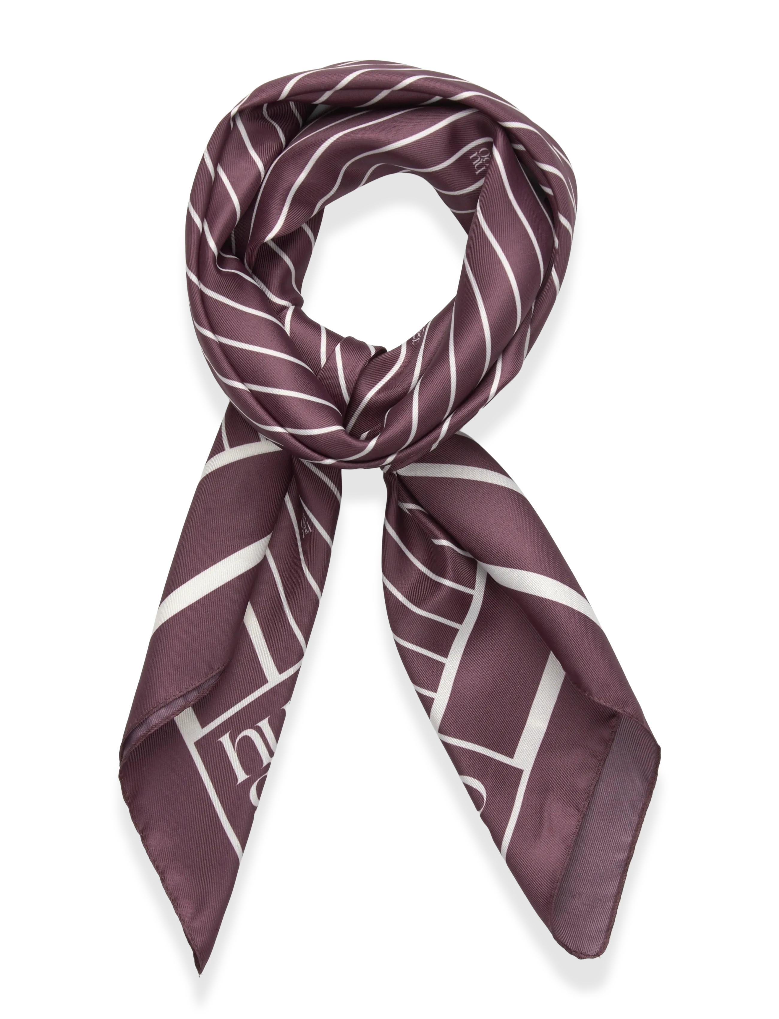 HUGO Auraize_90*90 - Aksessuaarid - DARK PURPLE / white