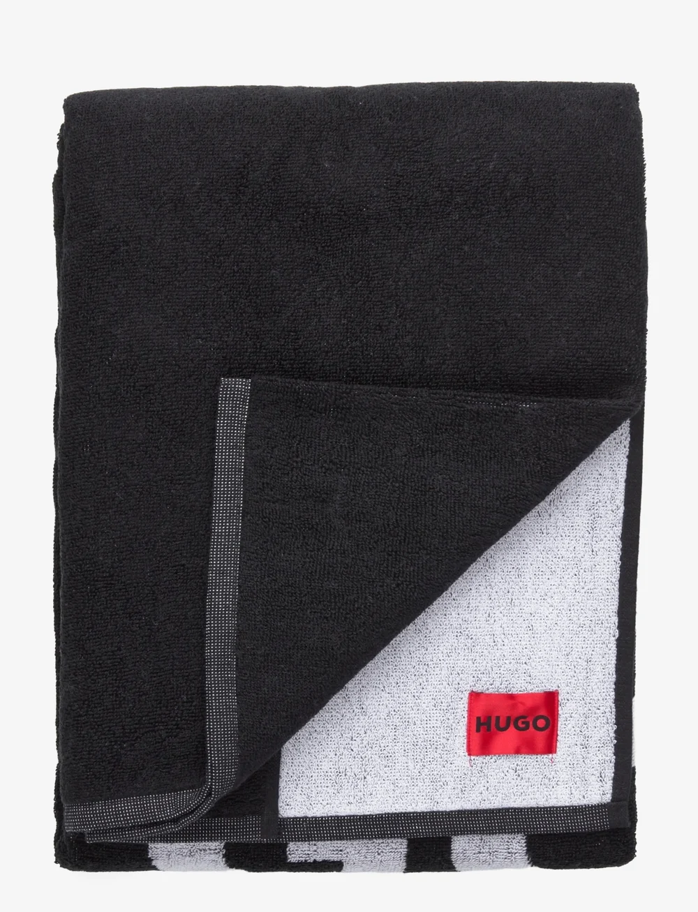 HUGO - STACKED LOGO_TOWEL - handtücher - black - 0