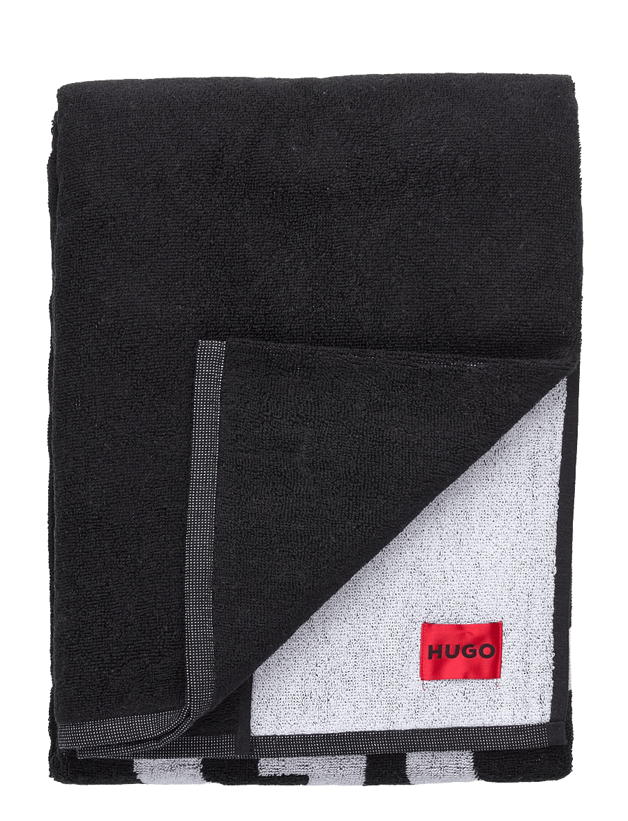 HUGO - STACKED LOGO_TOWEL - handtücher - black - 0