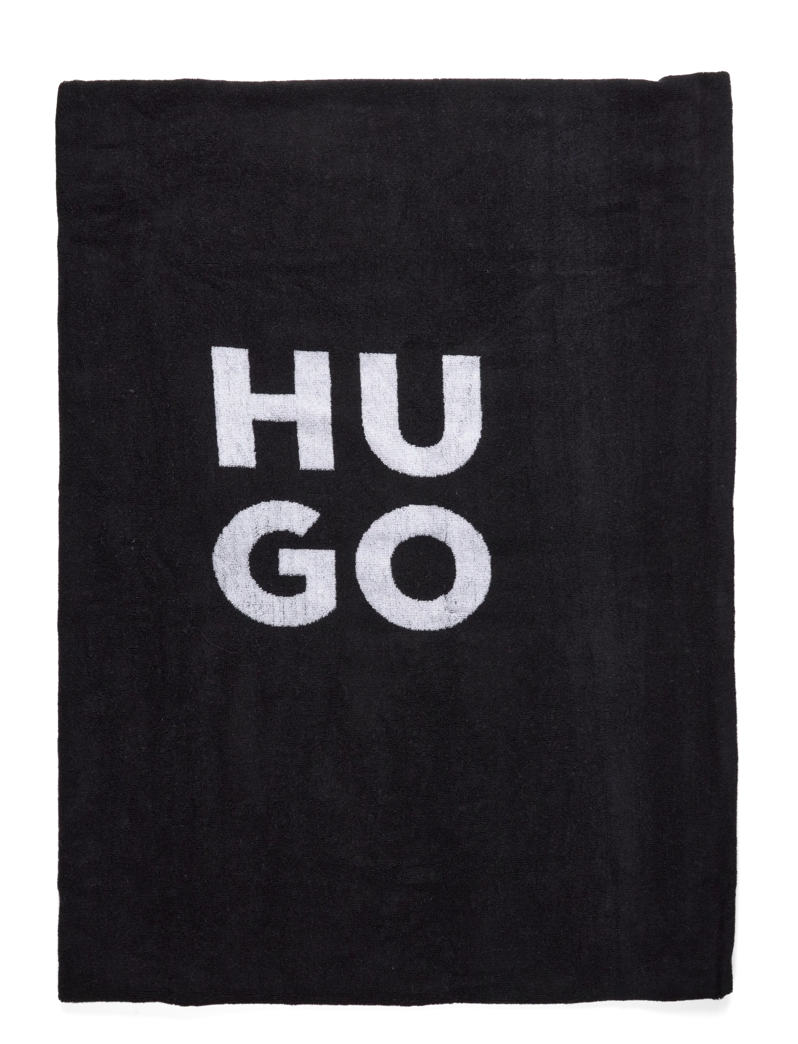 HUGO - STACKED LOGO_TOWEL - sports equipment - black - 1