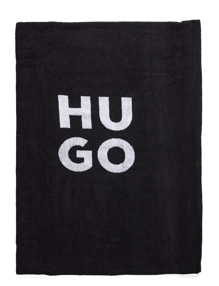 HUGO - STACKED LOGO_TOWEL - handtücher - black - 1