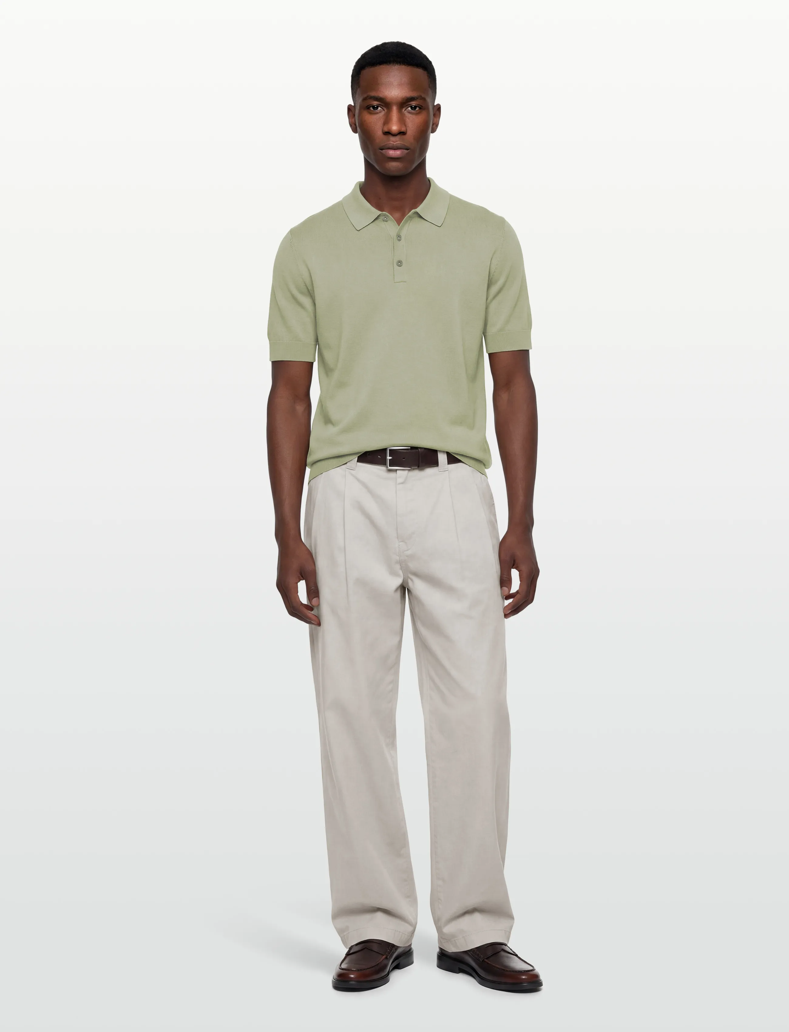 HUGO San Peter-Cv, L, Khaki green, Poloer > Kortærmede, Herre