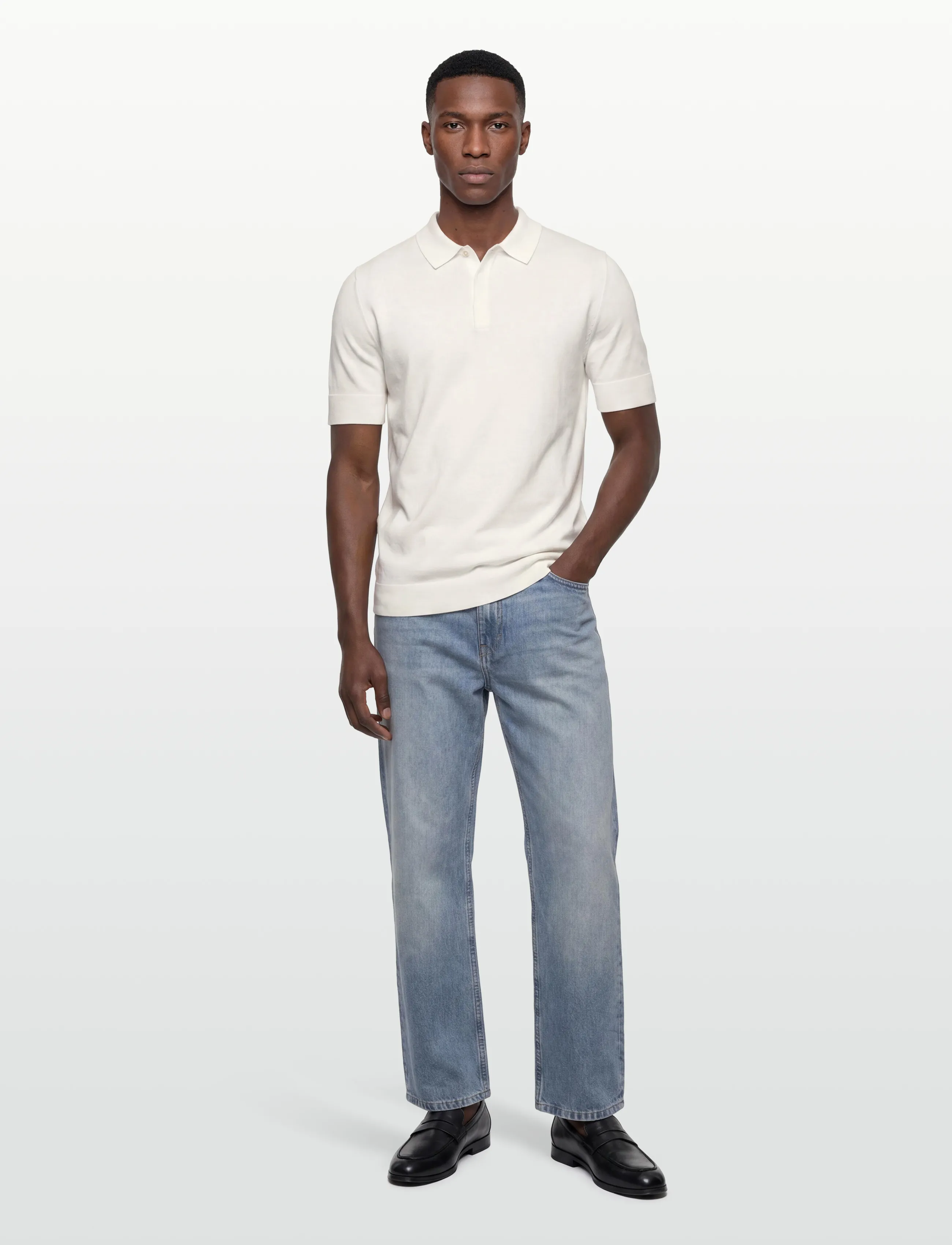 HUGO San Peter-Cv, S, Polos, Weiß - Short-sleeved, Männerswear