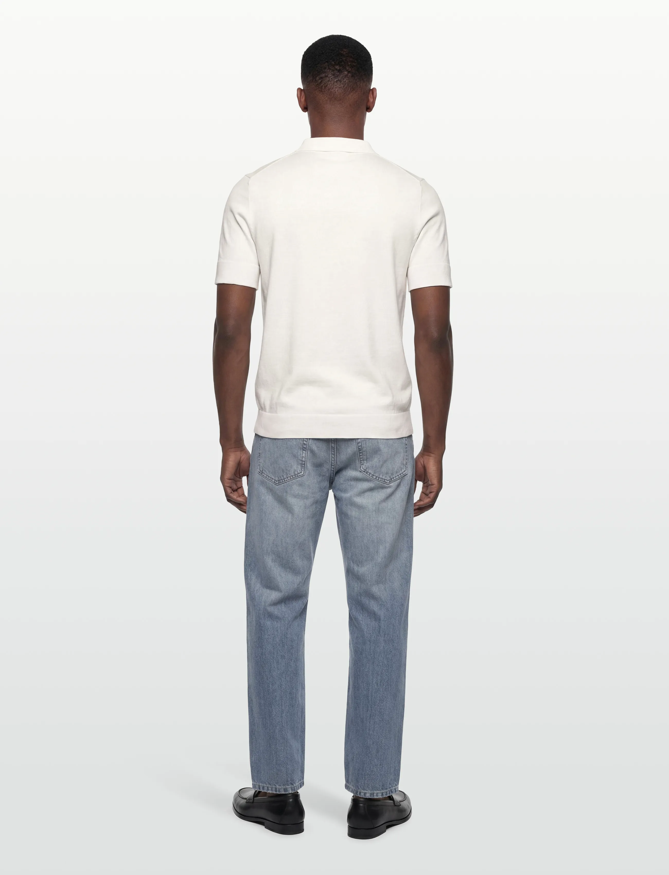Knit polo with covered placket 7