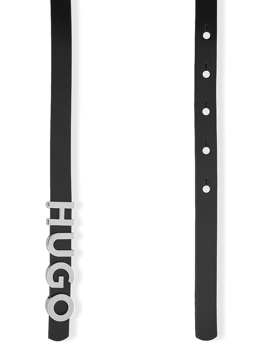HUGO - Zula Belt 1,5cm - læderbælter - black - 1