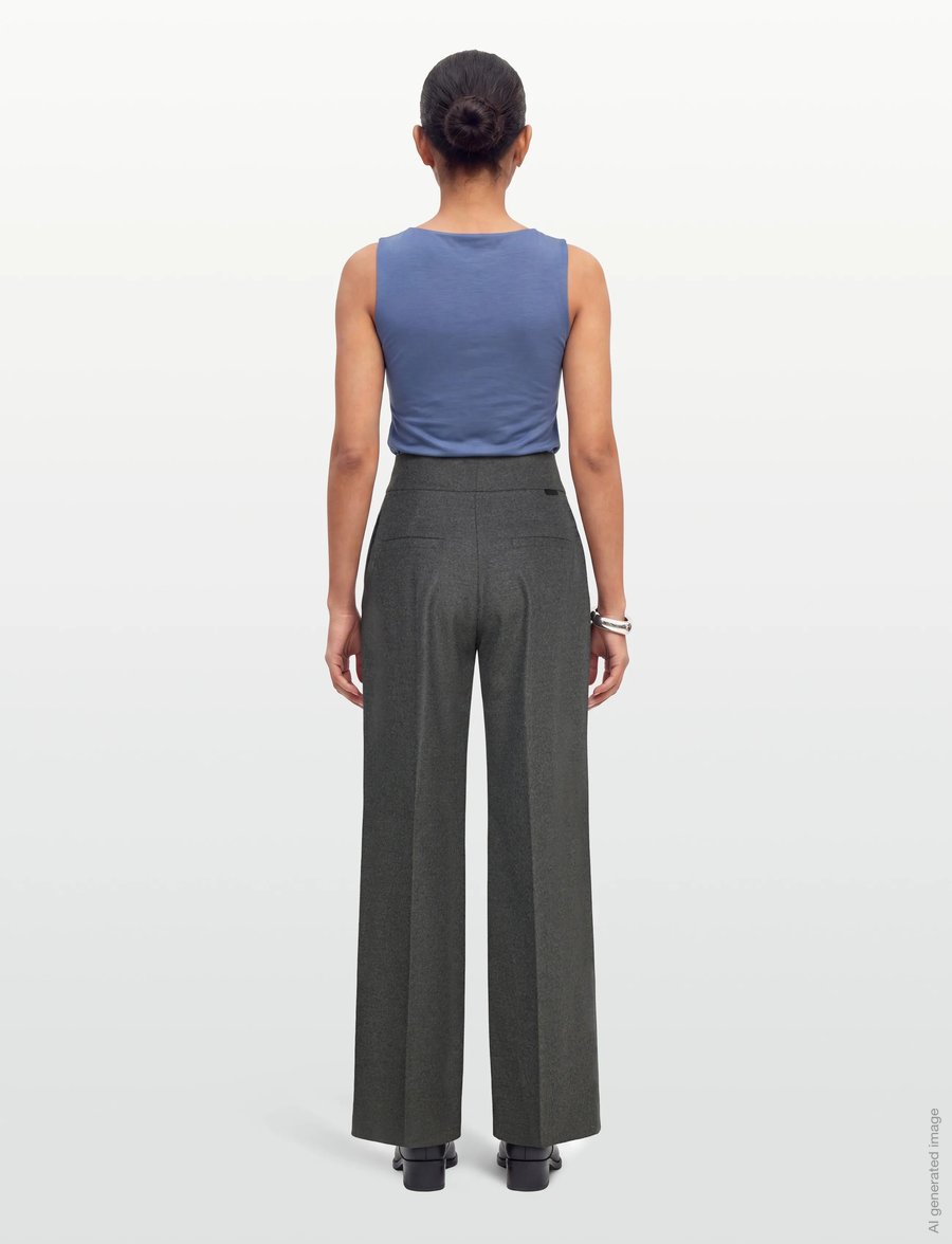 HUGO - Himia - tailored trousers - dark grey - 4