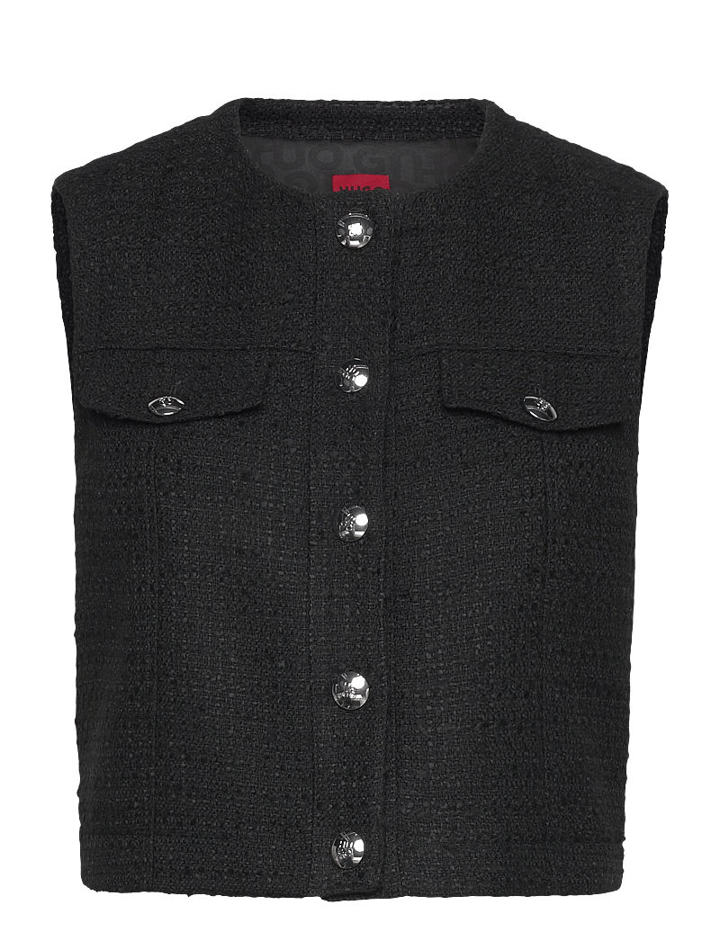 HUGO - Anoukari-1 - gestrickte westen - black - 0