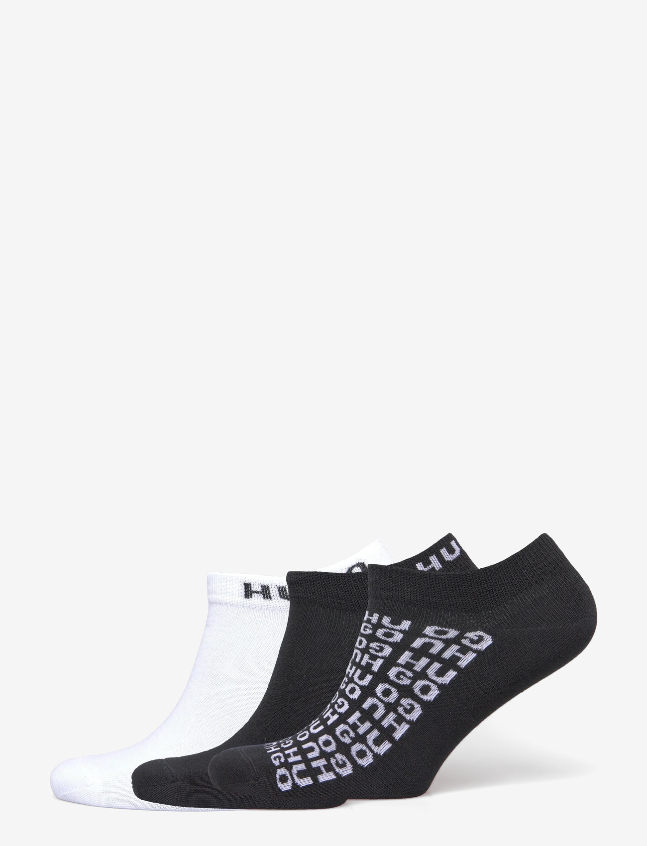 HUGO - 3P AS AO LOGO CC W - lühikese säärega sokid - black - 0