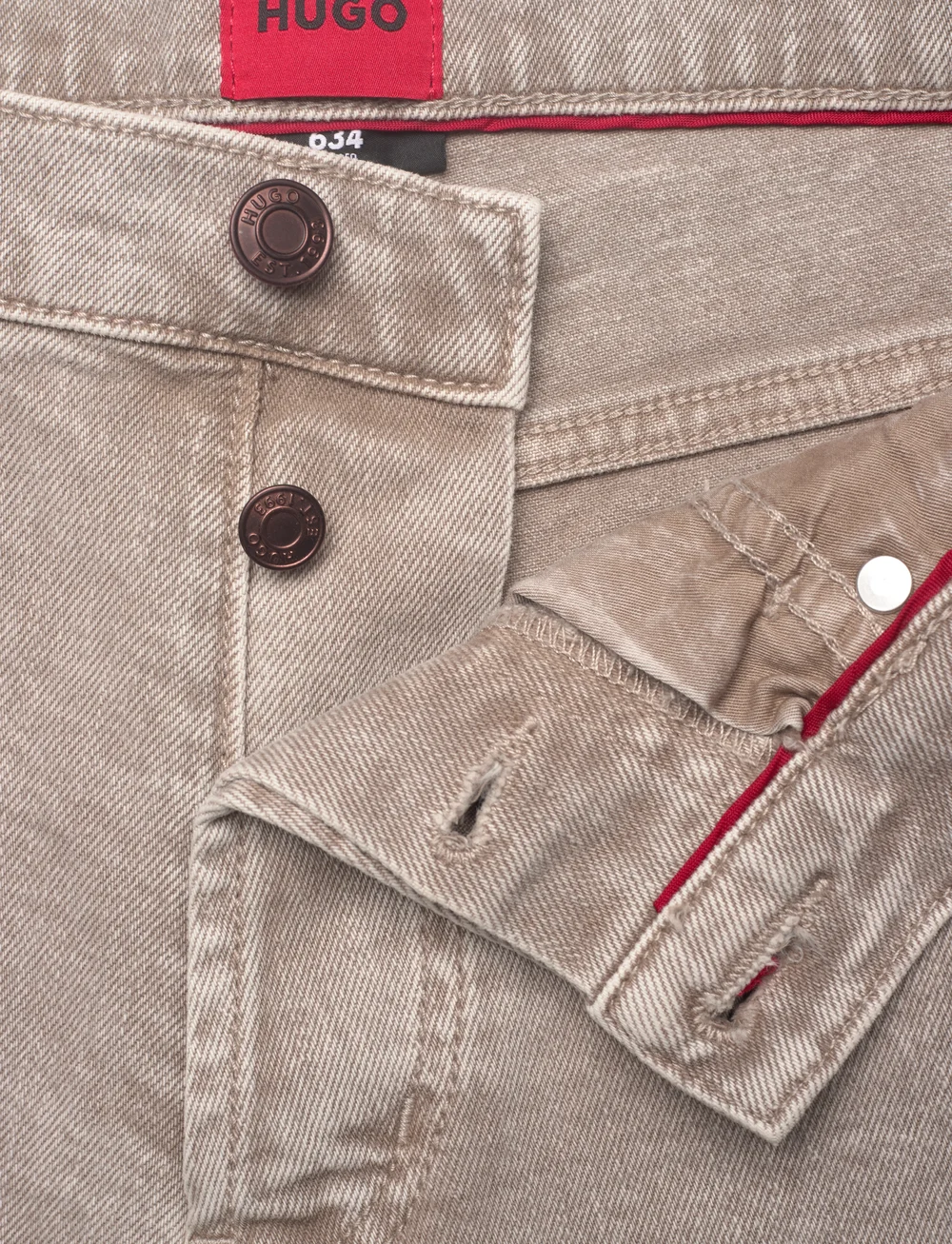 HUGO - HUGO 634 - tapered jeans - medium brown - 3