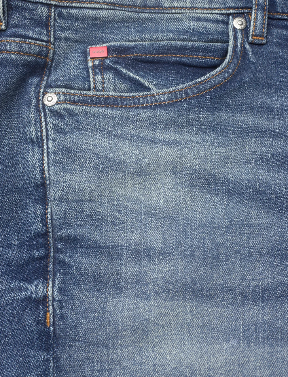 HUGO - HUGO 634/S - džinsa šorti - medium blue - 2