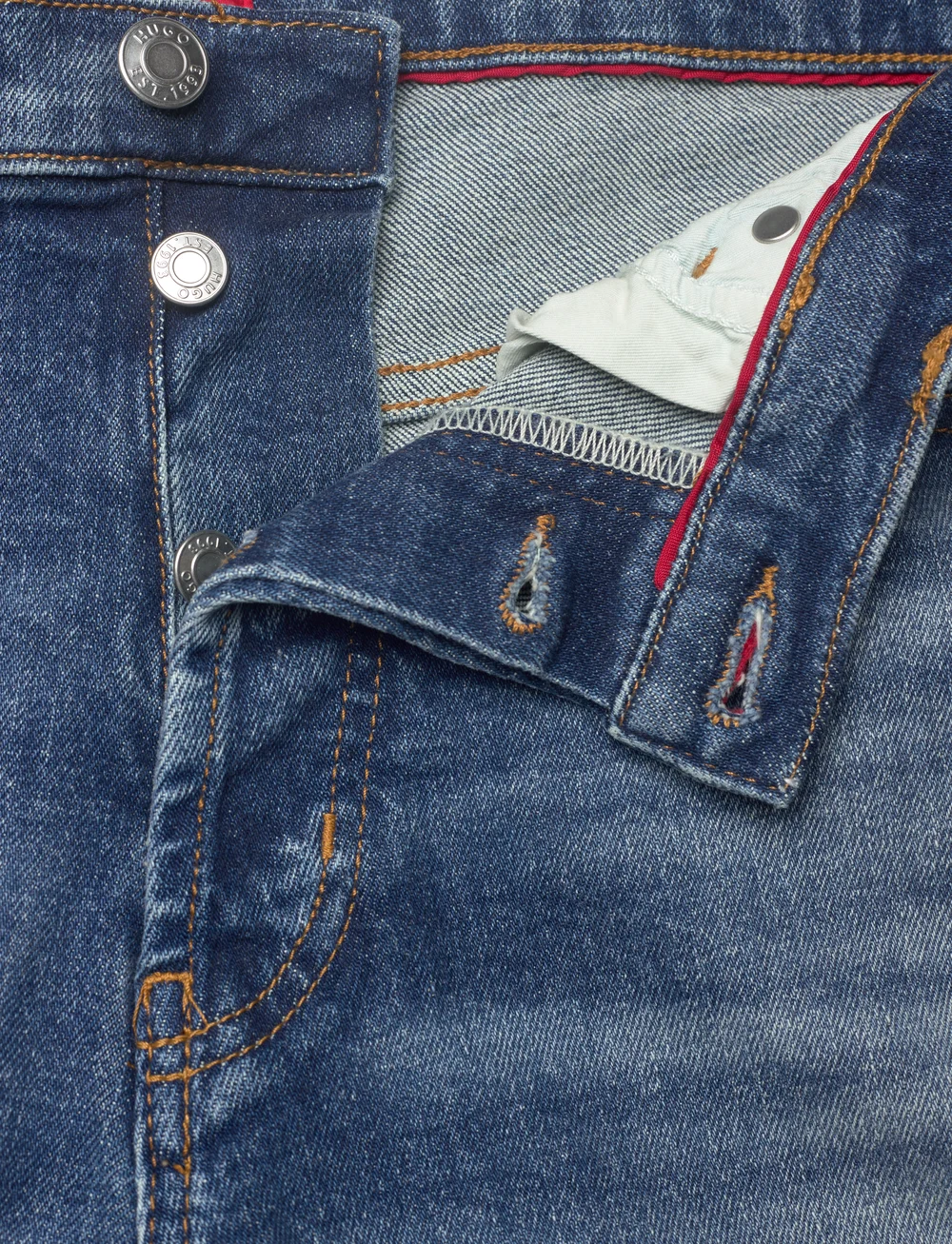 HUGO - HUGO 634/S - džinsa šorti - medium blue - 3