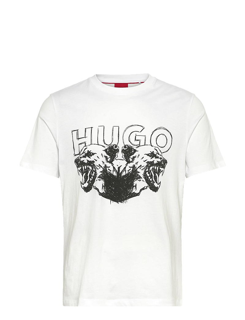 HUGO - Durro - kortärmade t-shirts - white - 0