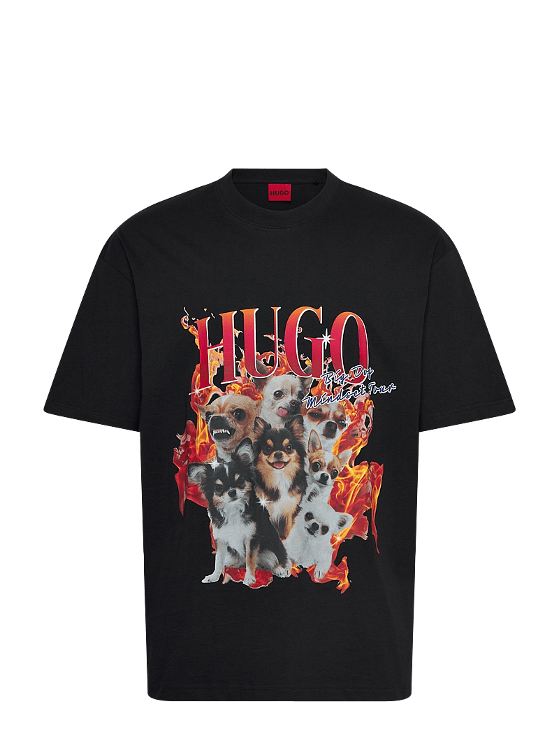 HUGO - Dugie - lühikeste varrukatega t-särgid - black - 0