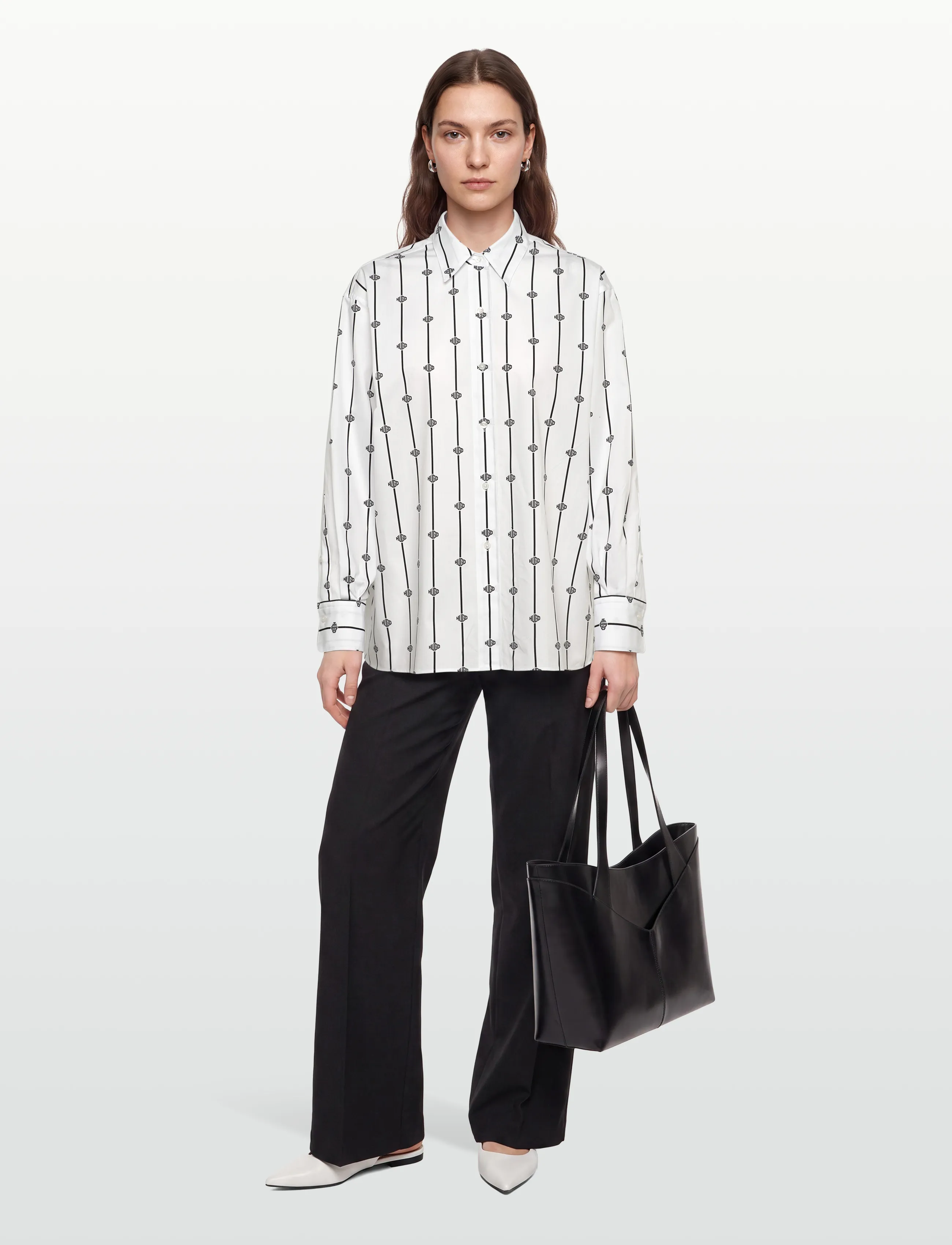 HUGO Eskil - Blouses & Shirts - OPEN MISCELLANEOUS / white